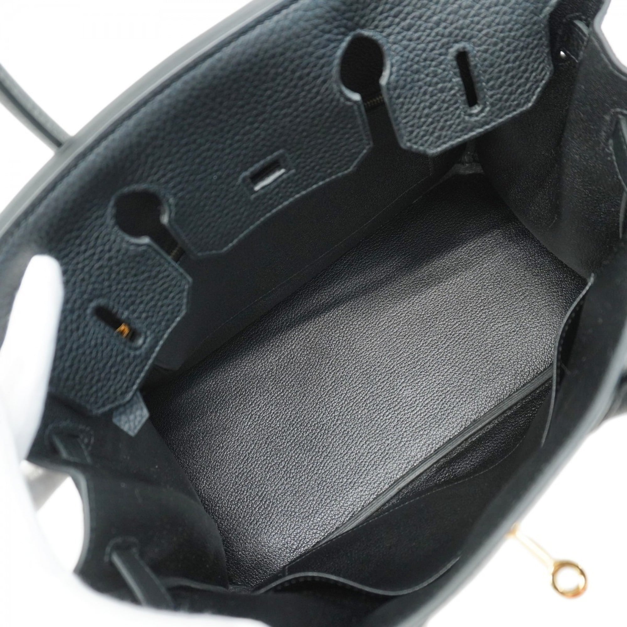 Hermes Black Taurillon Clemence Leather Handbag (Pre-Owned)