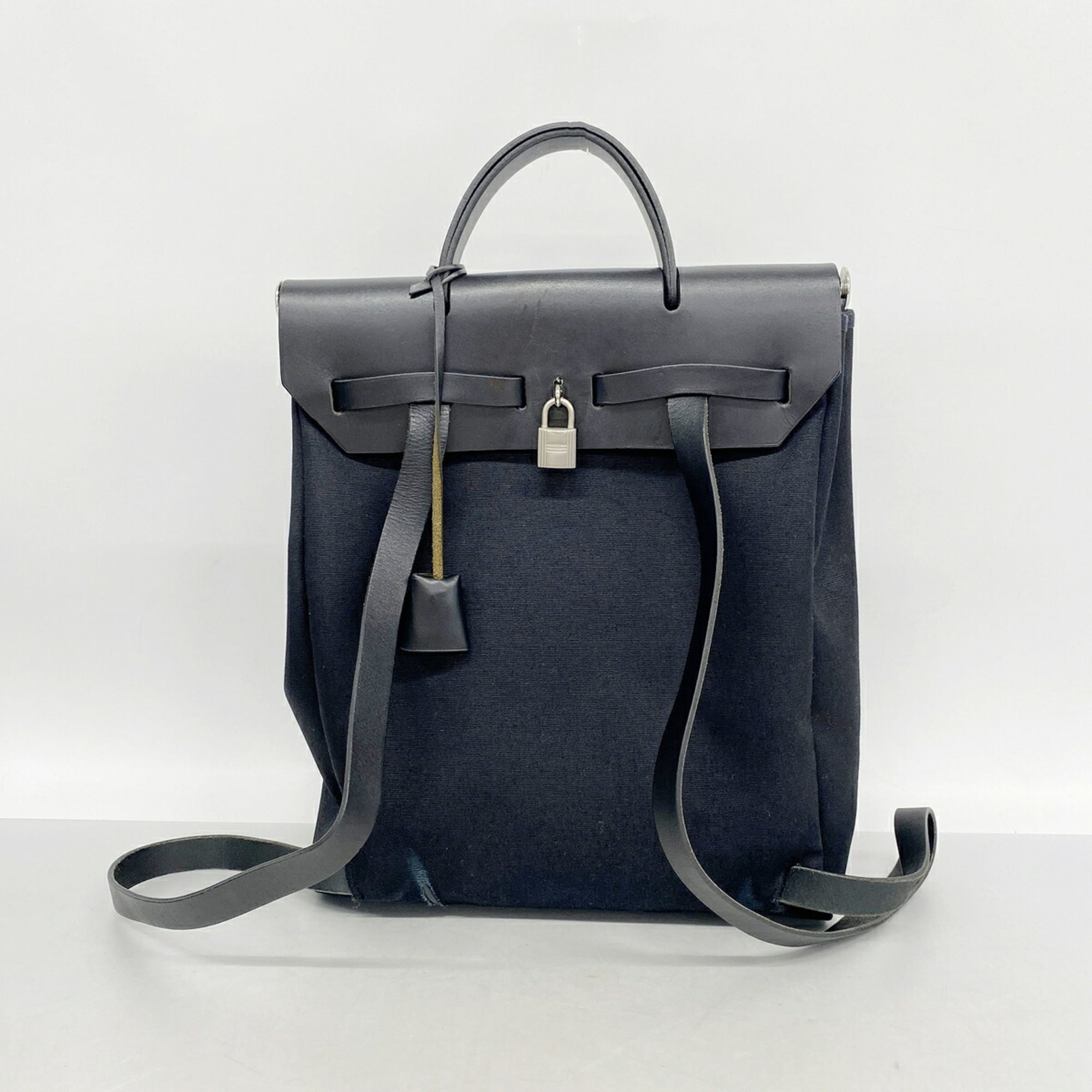 Hermes Black Toile Officier Backpack (Pre-Owned)