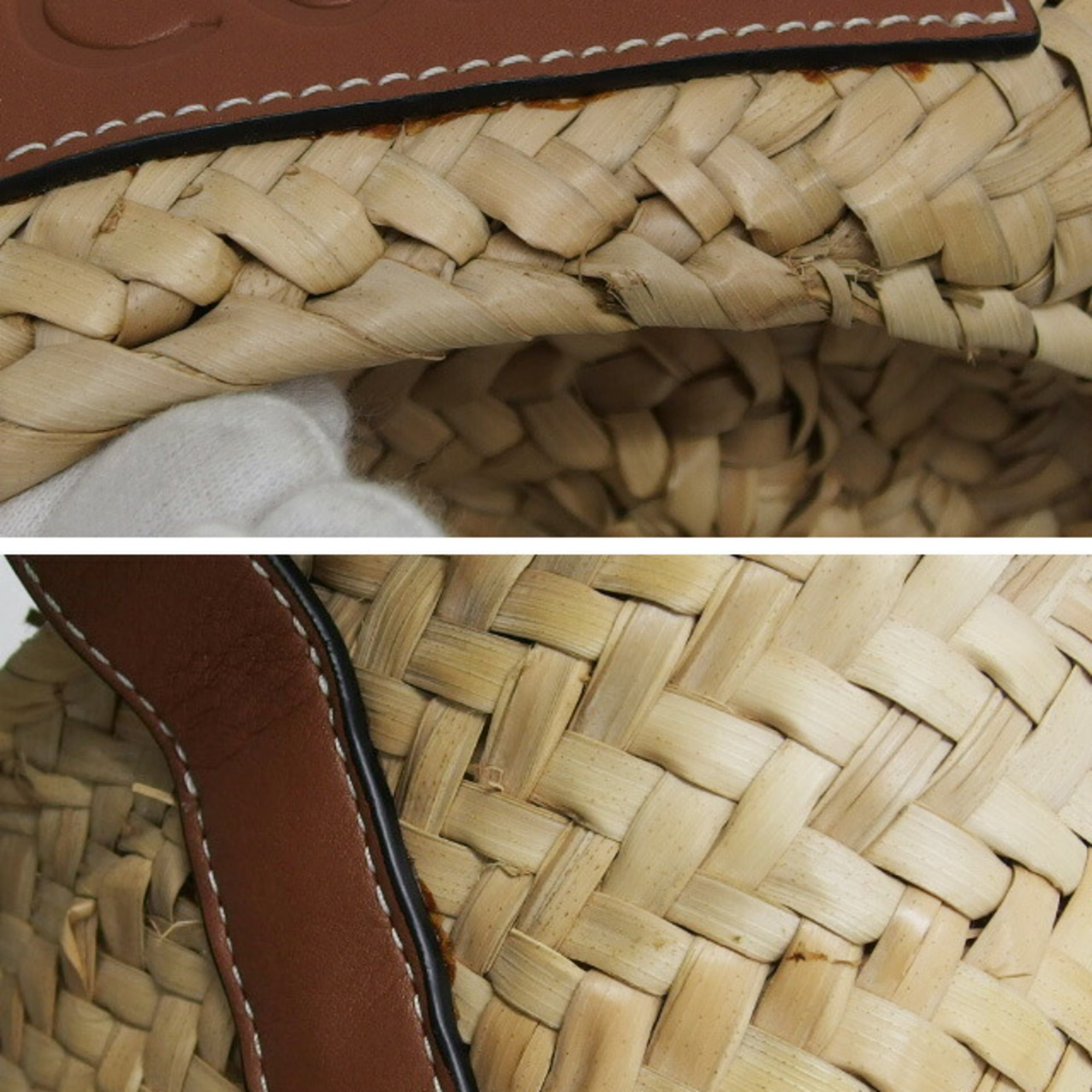 Loewe Brown Raffia Leather Baguette Bag (Pre-Owned)