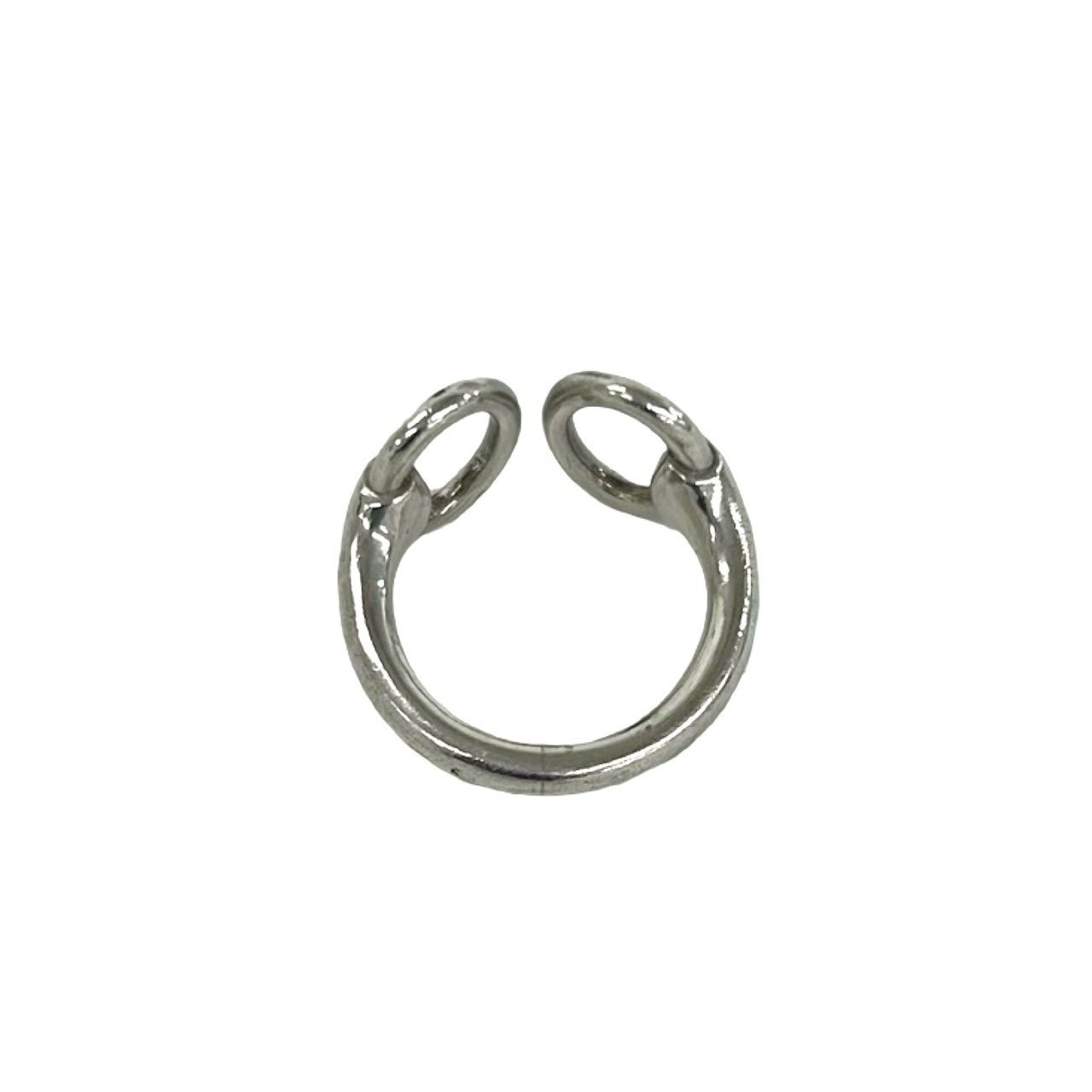 Hermes Silver Silver 925 Band Ring (Pre-Owned)