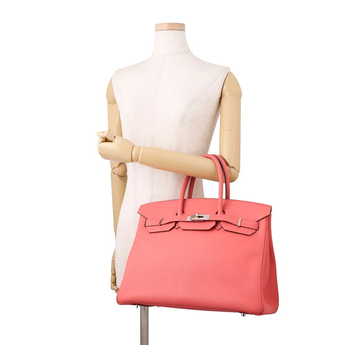 Hermes Pink Togo Leather Handbag (Pre-Owned)