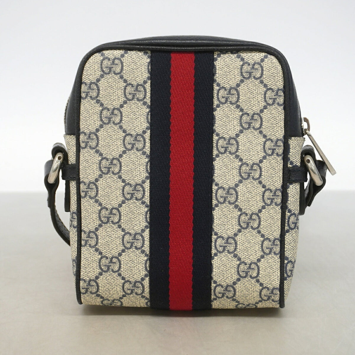 Gucci Navy Leather Shoulder Bag (Pre-Owned)