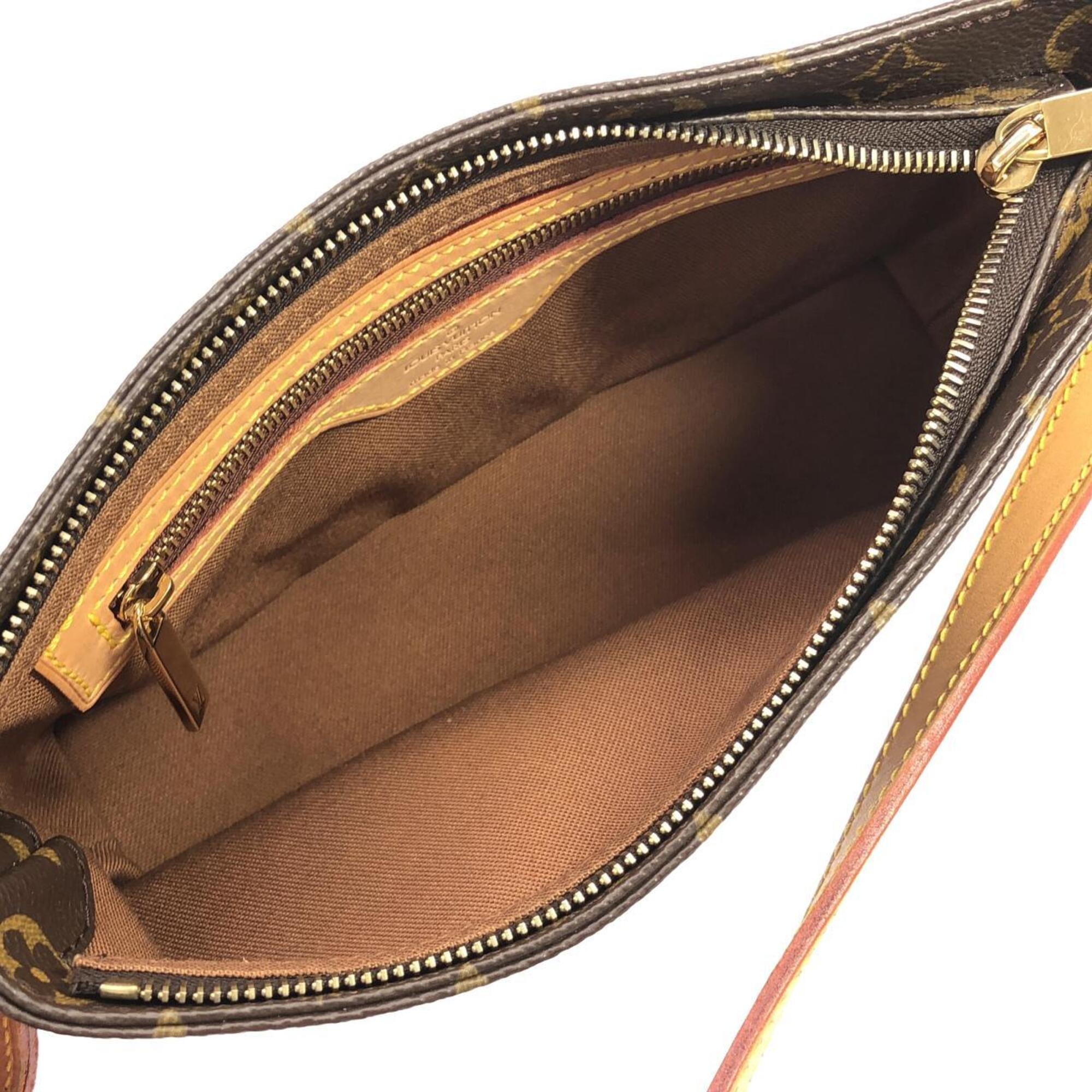 Louis Vuitton Marron Coated Canvas Shoulder Bag (Pre-Owned)