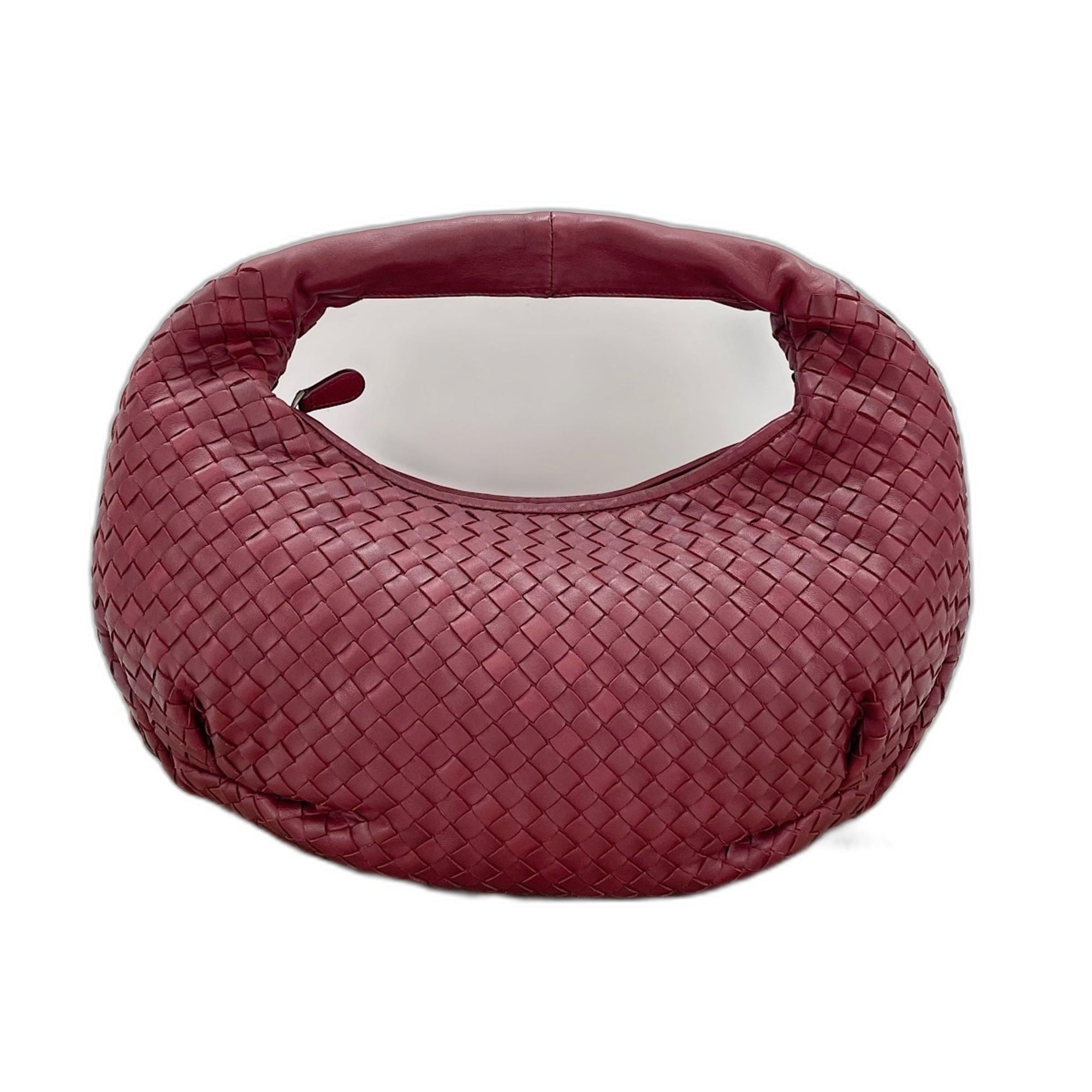 Bottega Veneta Red Color Leather Shoulder Bag (Pre-Owned)