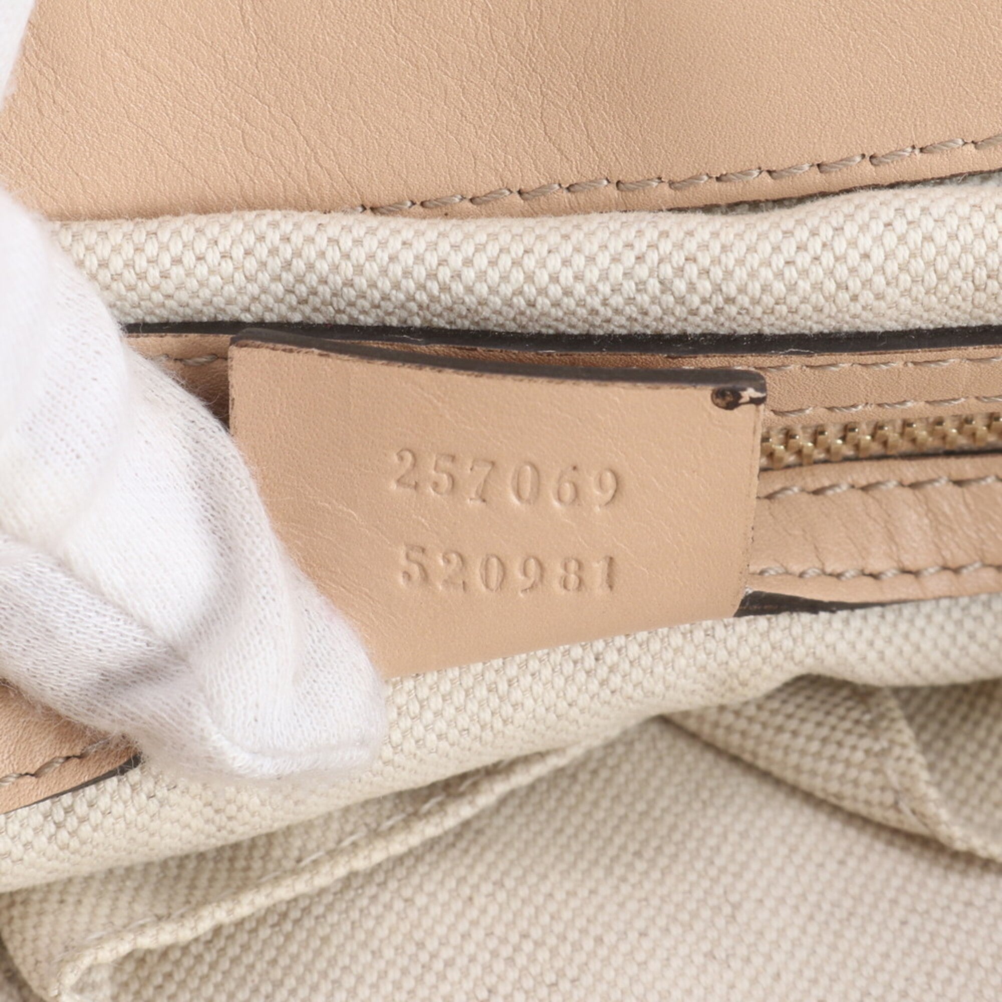 Gucci Beige Pink Gg Canvas Handbag Tote Bag (Pre-Owned)