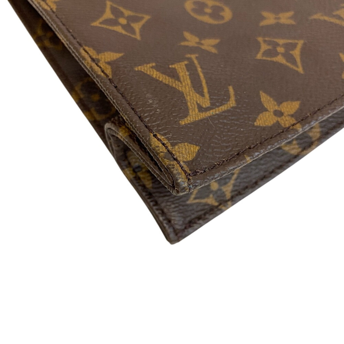 Louis Vuitton Brown Monogram Leather Handbag Tote Bag (Pre-Owned)