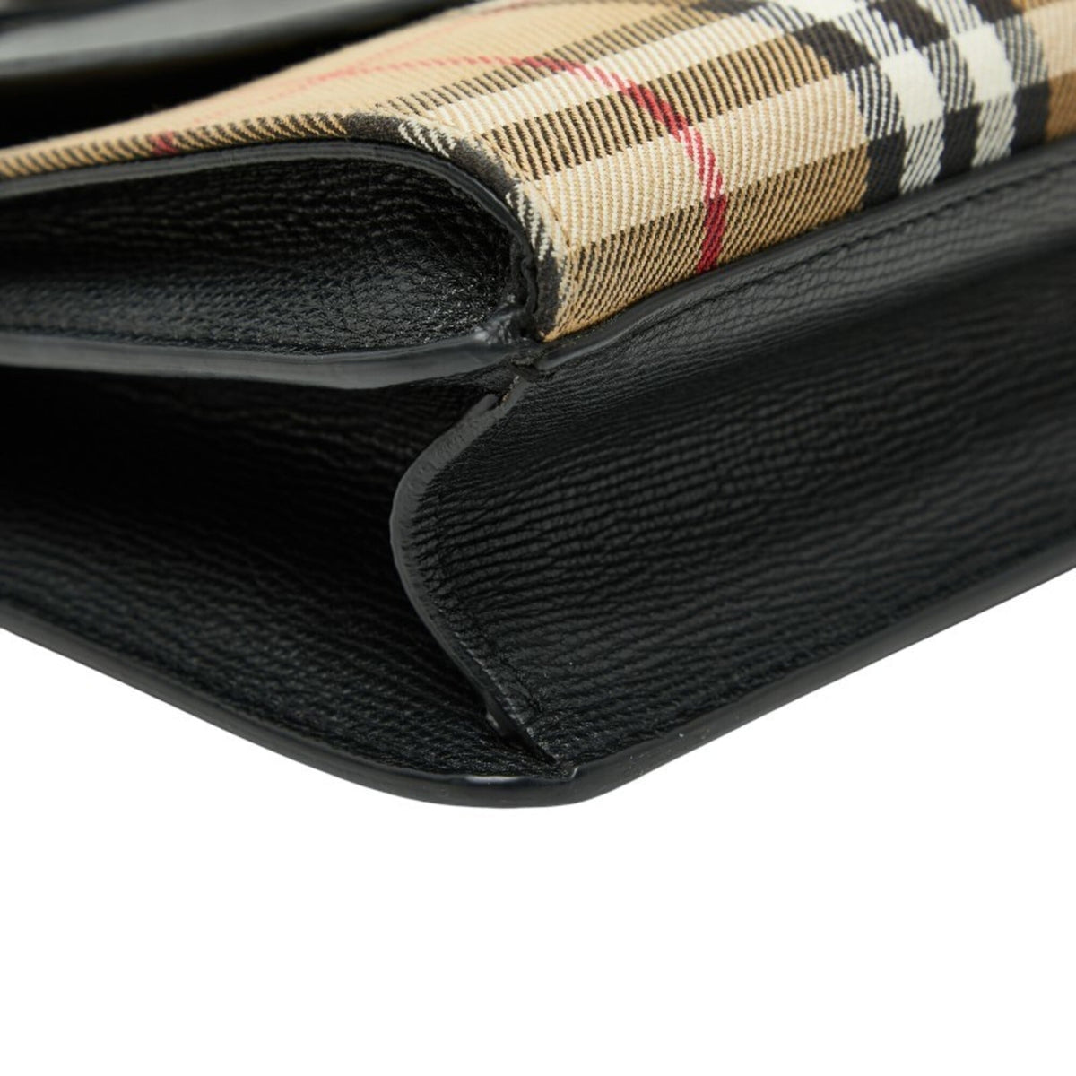 Burberry Black Brown Canvas Shoulder Bag (Pre-Owned)