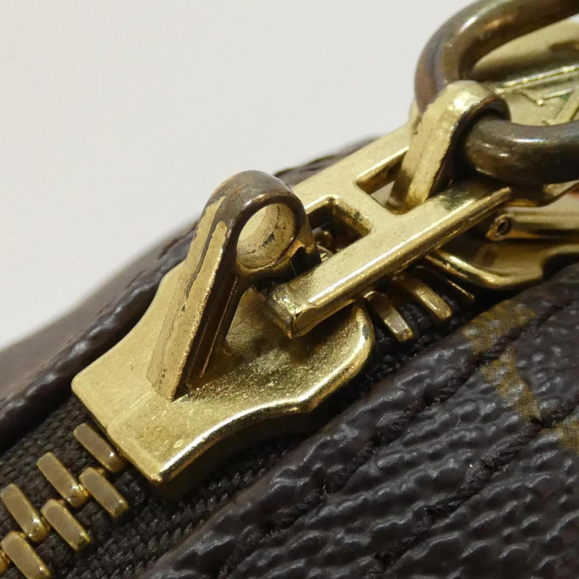 Louis Vuitton Monogram Marron Coated Canvas Boston Bag (Pre-Owned)