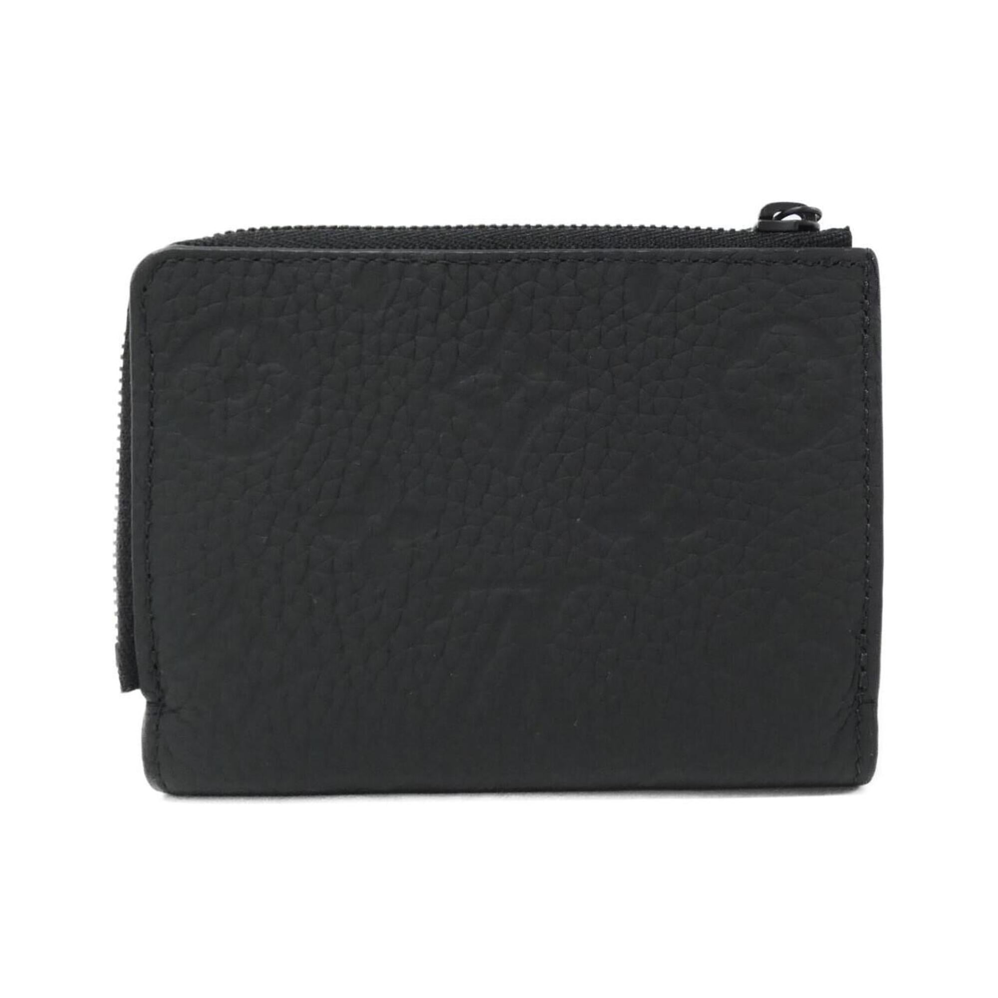 Louis Vuitton Black Leather Wallet (Tri-Fold) (Pre-Owned)