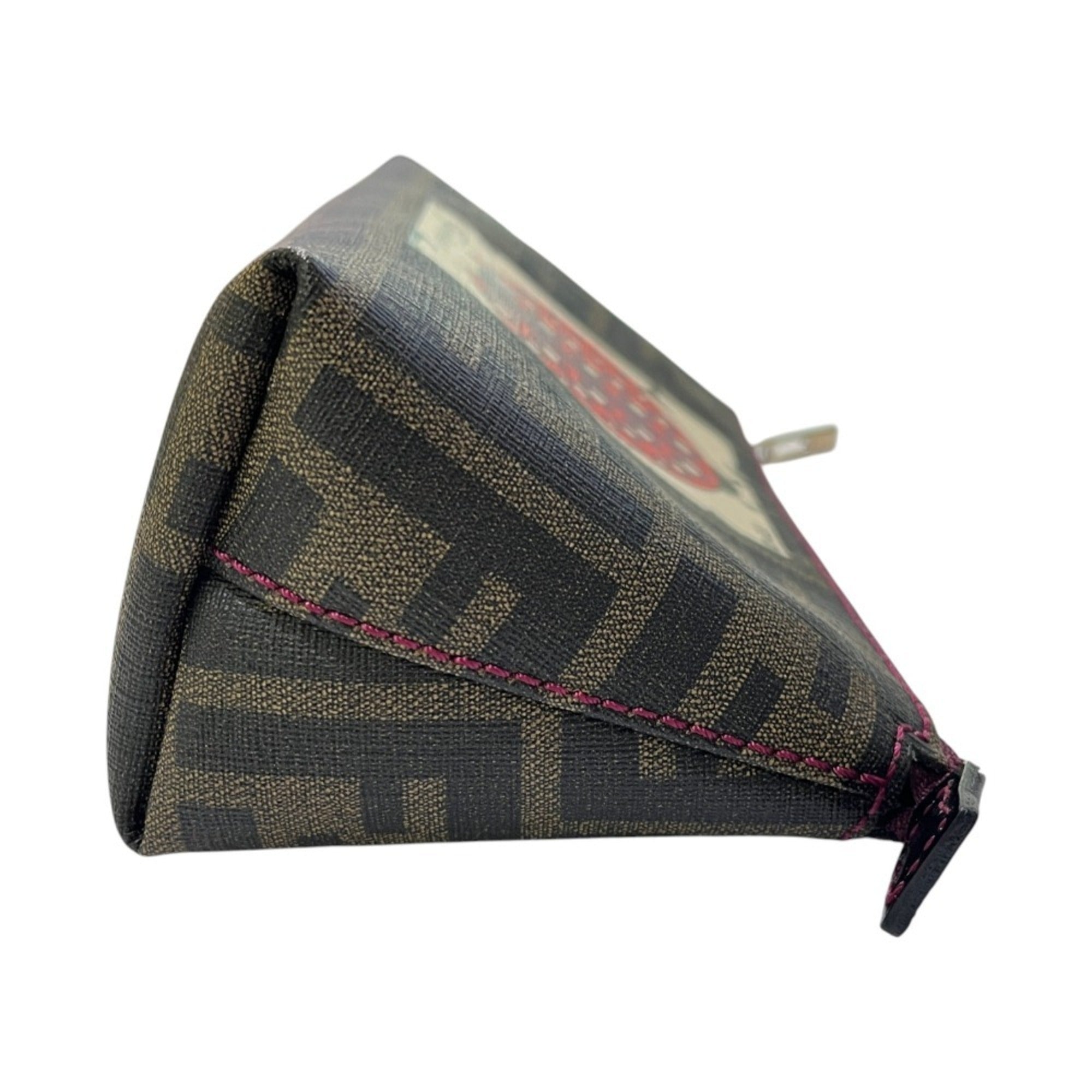 Fendi Zucca Brown Pvc Handbag Pouch (Pre-Owned)