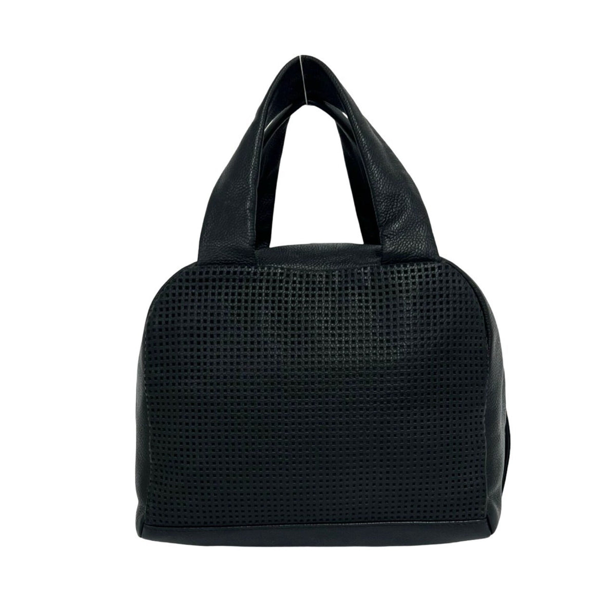 Chanel Black Leather Boston Bag Handbag Tote Bag (Pre-Owned)