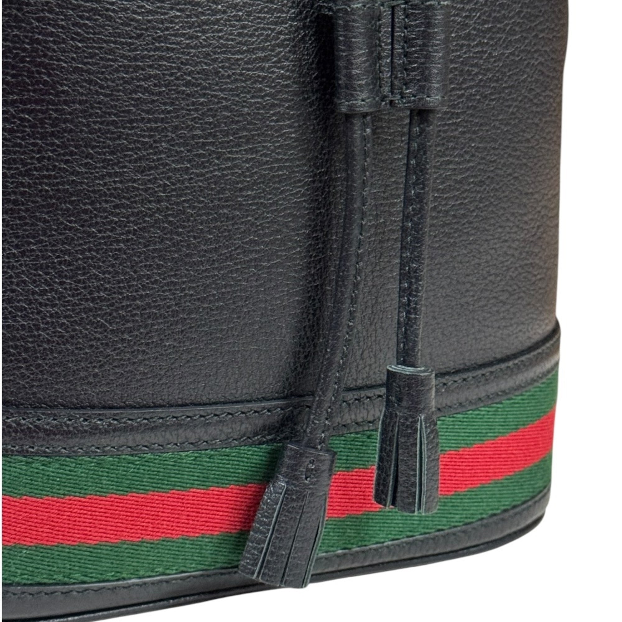 Gucci Ophidia Black Leather Shoulder Bag (Pre-Owned)