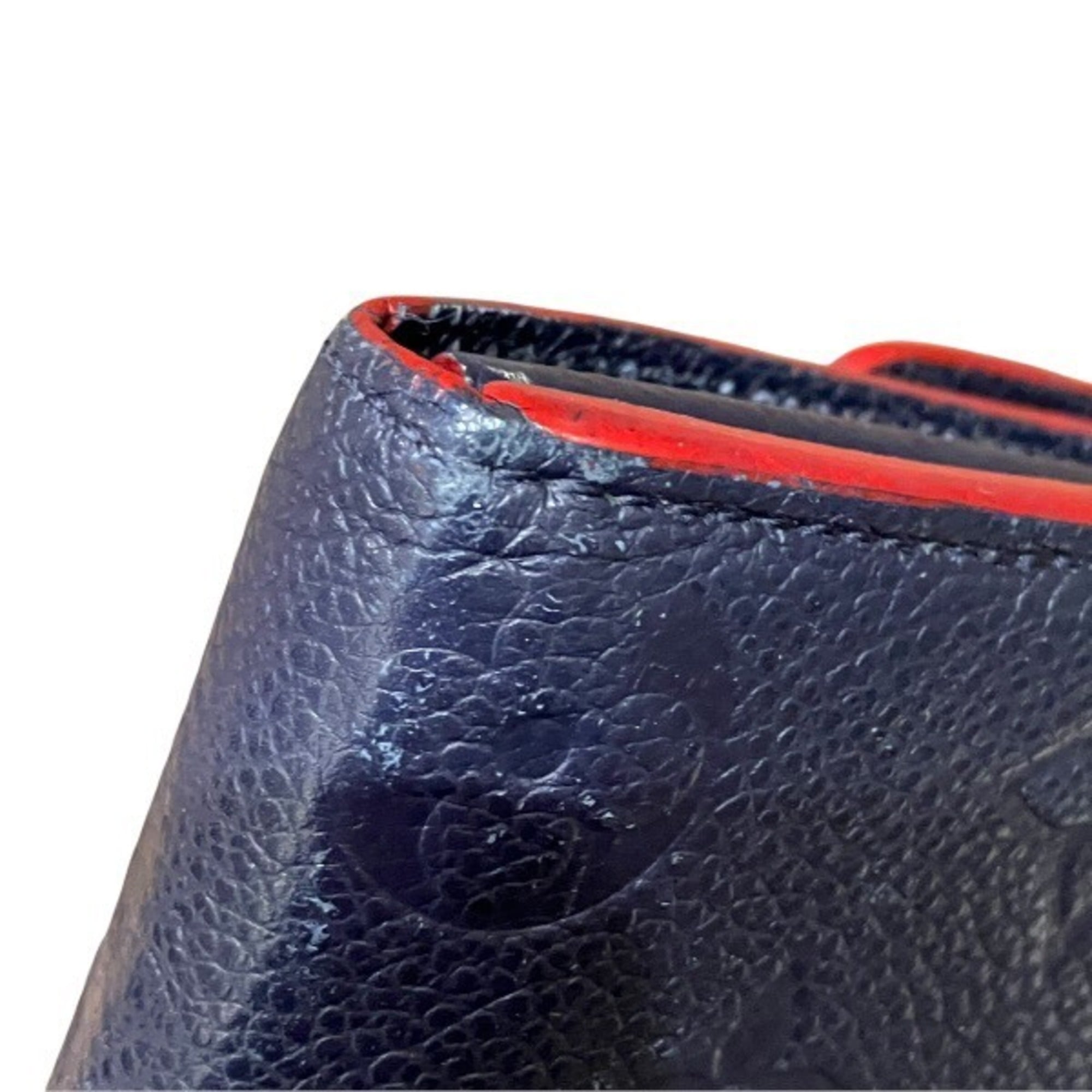 Louis Vuitton Monogram Empreinte Marine Rouge Rouge Monogram Empreinte Leather Long Wallet (Bi-Fold) (Pre-Owned)