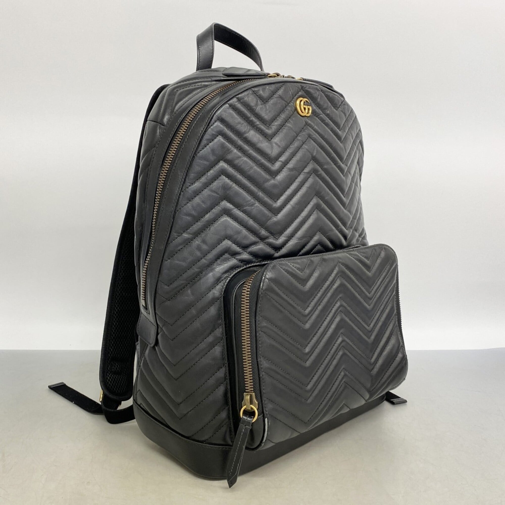 Gucci Black Leather Backpack (Pre-Owned)