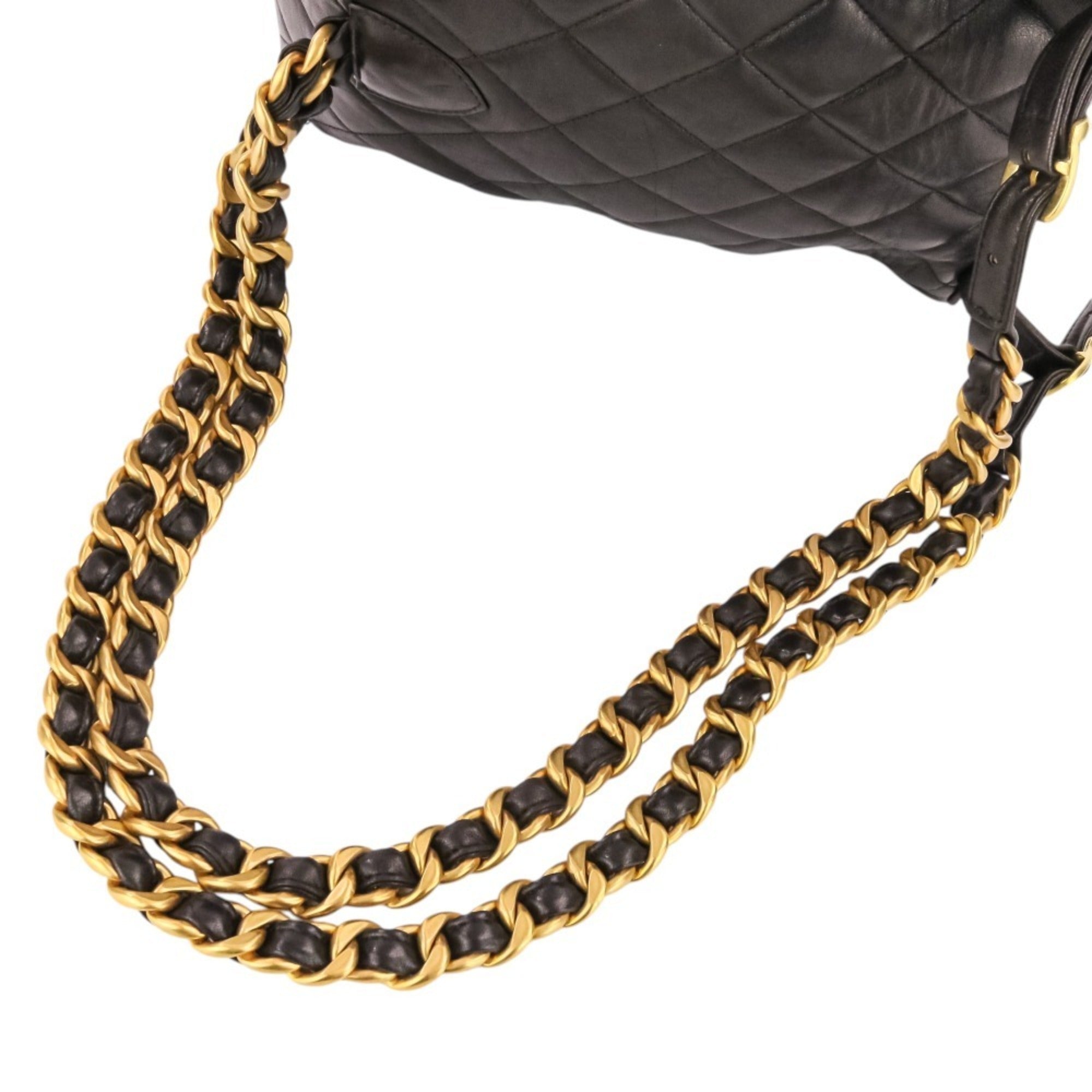 Chanel Black Leather Backpack (Pre-Owned)