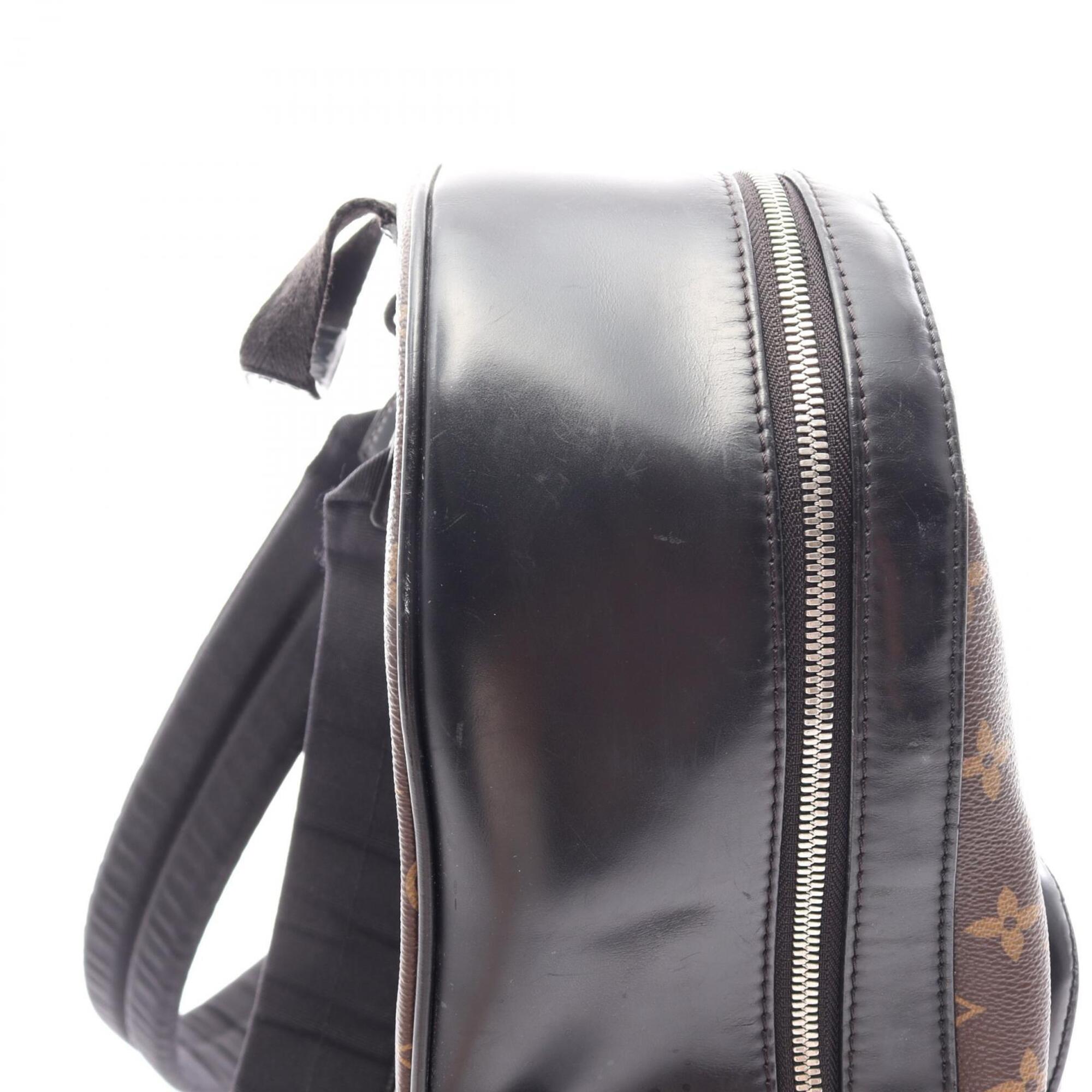 Louis Vuitton Black Brown Monogram Macassar Coated Canvas Leather Backpack (Pre-Owned)