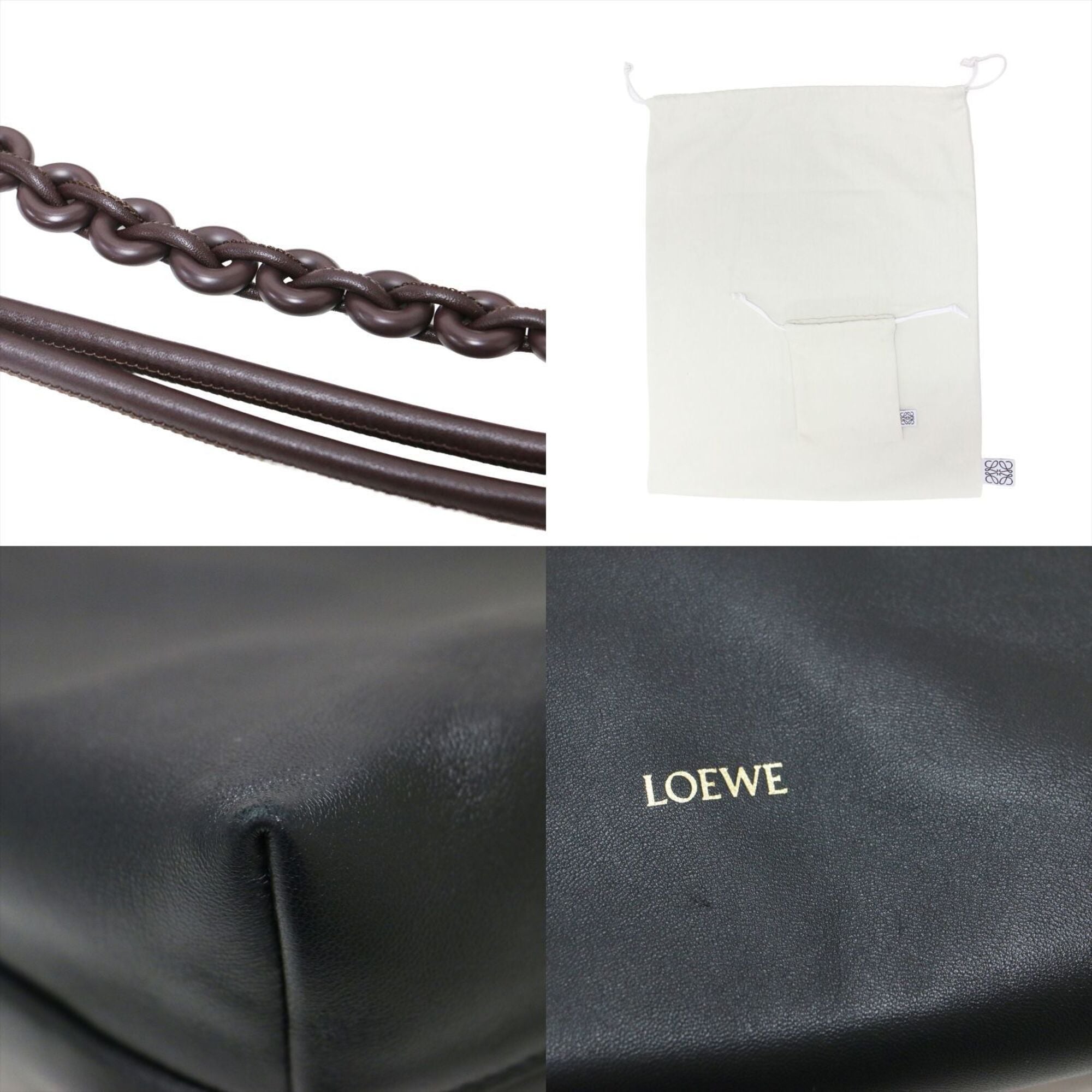 Loewe Black Brown Leather Shoulder Bag (Pre-Owned)