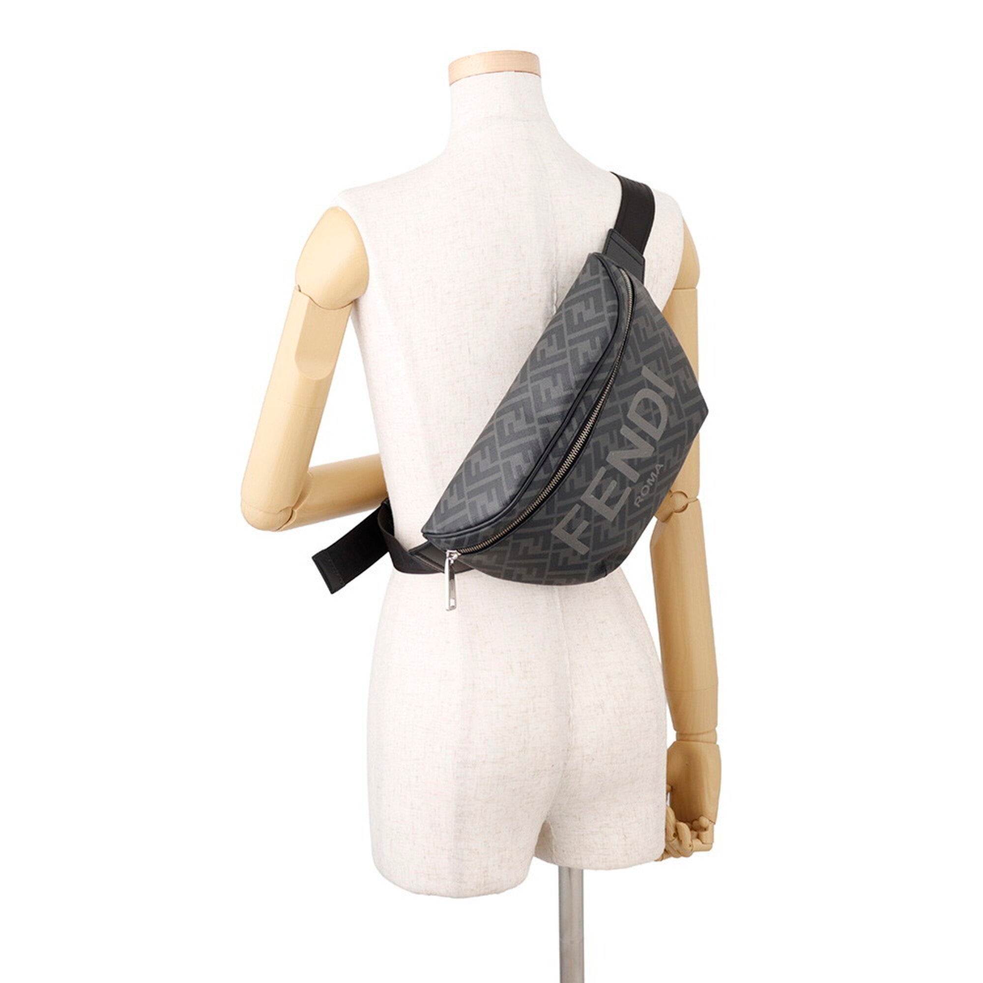 Fendi Zucca Gray Pvc Handbag Sling Bag (Pre-Owned)