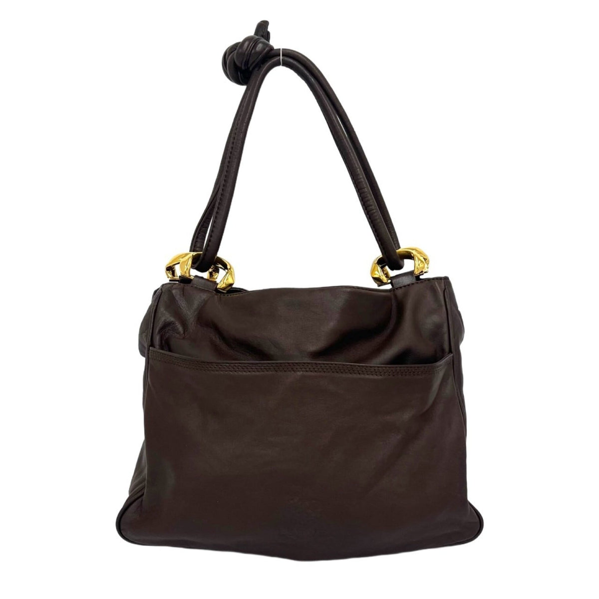 Loewe Brown Leather Handbag Shoulder Bag (Pre-Owned)