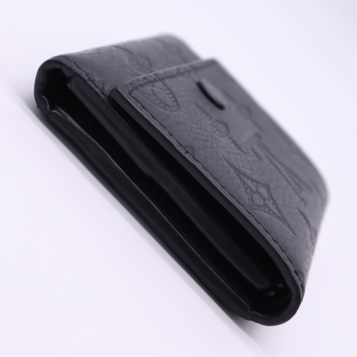 Louis Vuitton Monogram Shadow Black Monogram Shadow Wallet (Tri-Fold) (Pre-Owned)