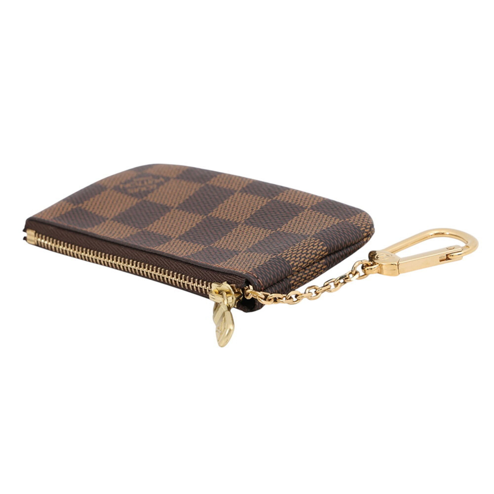 Louis Vuitton Brown Damier Canvas Ebene Exotic Leather Coin Purse/Coin Case (Pre-Owned)