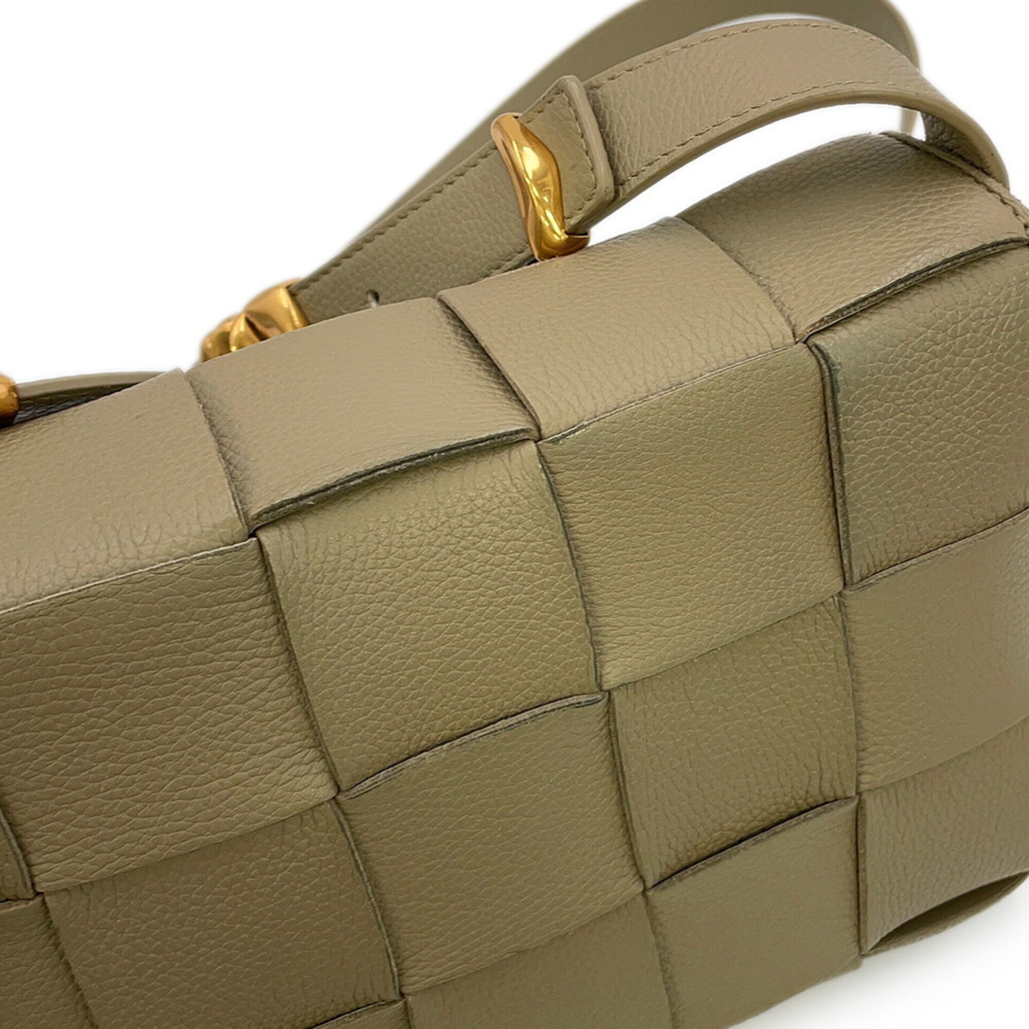 Bottega Veneta Beige Intrecciato Handbag Shoulder Bag (Pre-Owned)