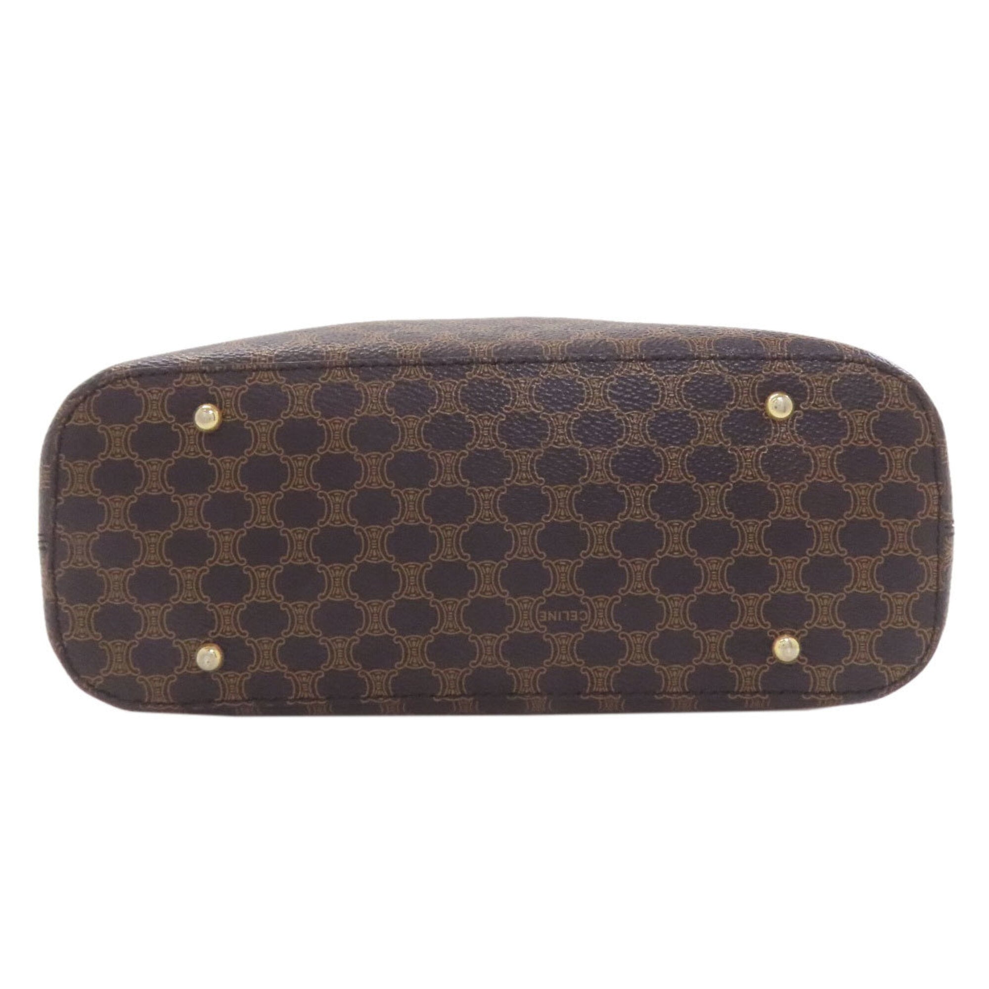 Celine Macadam Dark Brown Pvc Shoulder Bag (Pre-Owned)