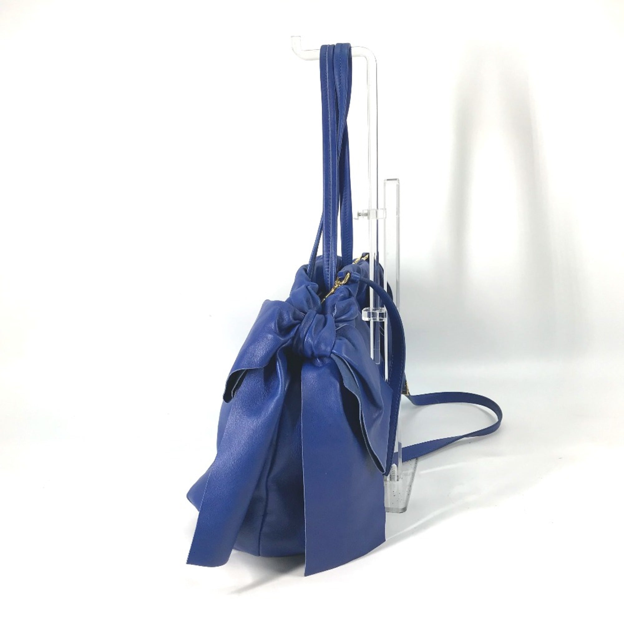 Prada Blue Leather Handbag (Pre-Owned)