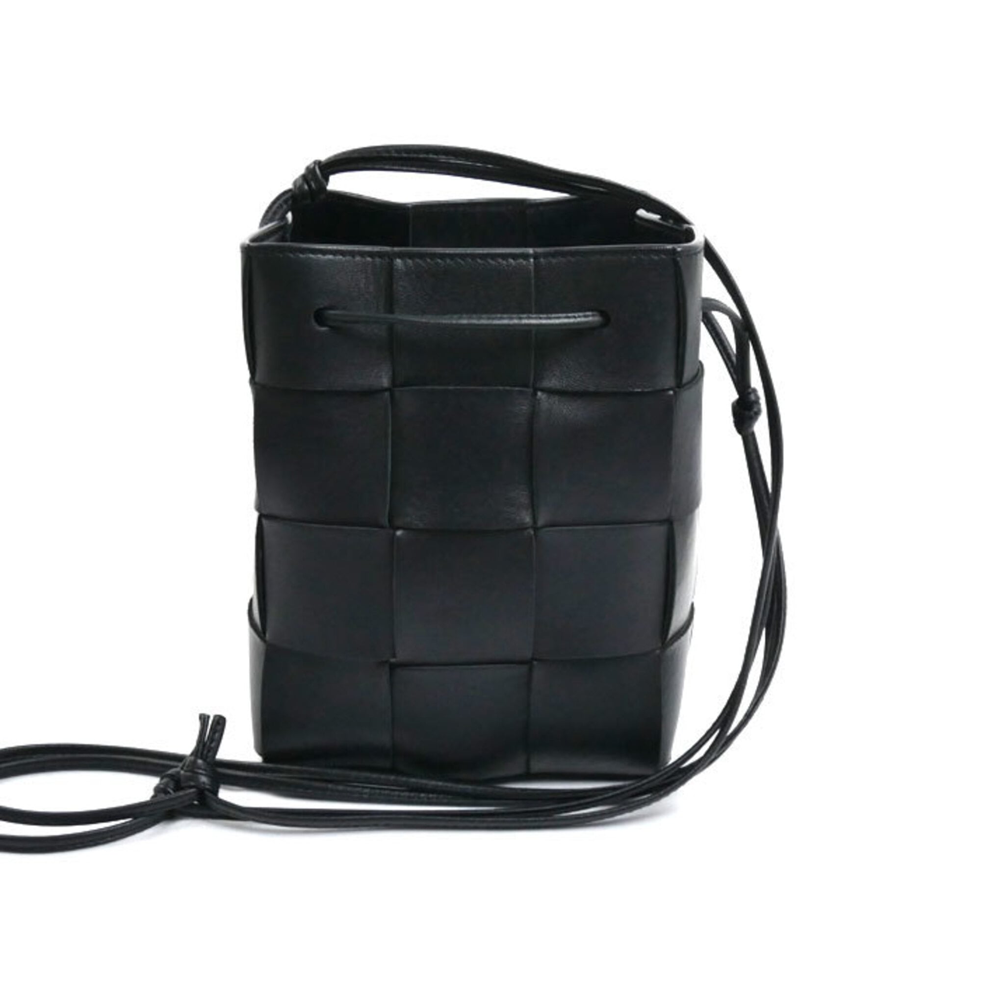 Bottega Veneta Black Leather Shoulder Bag (Pre-Owned)