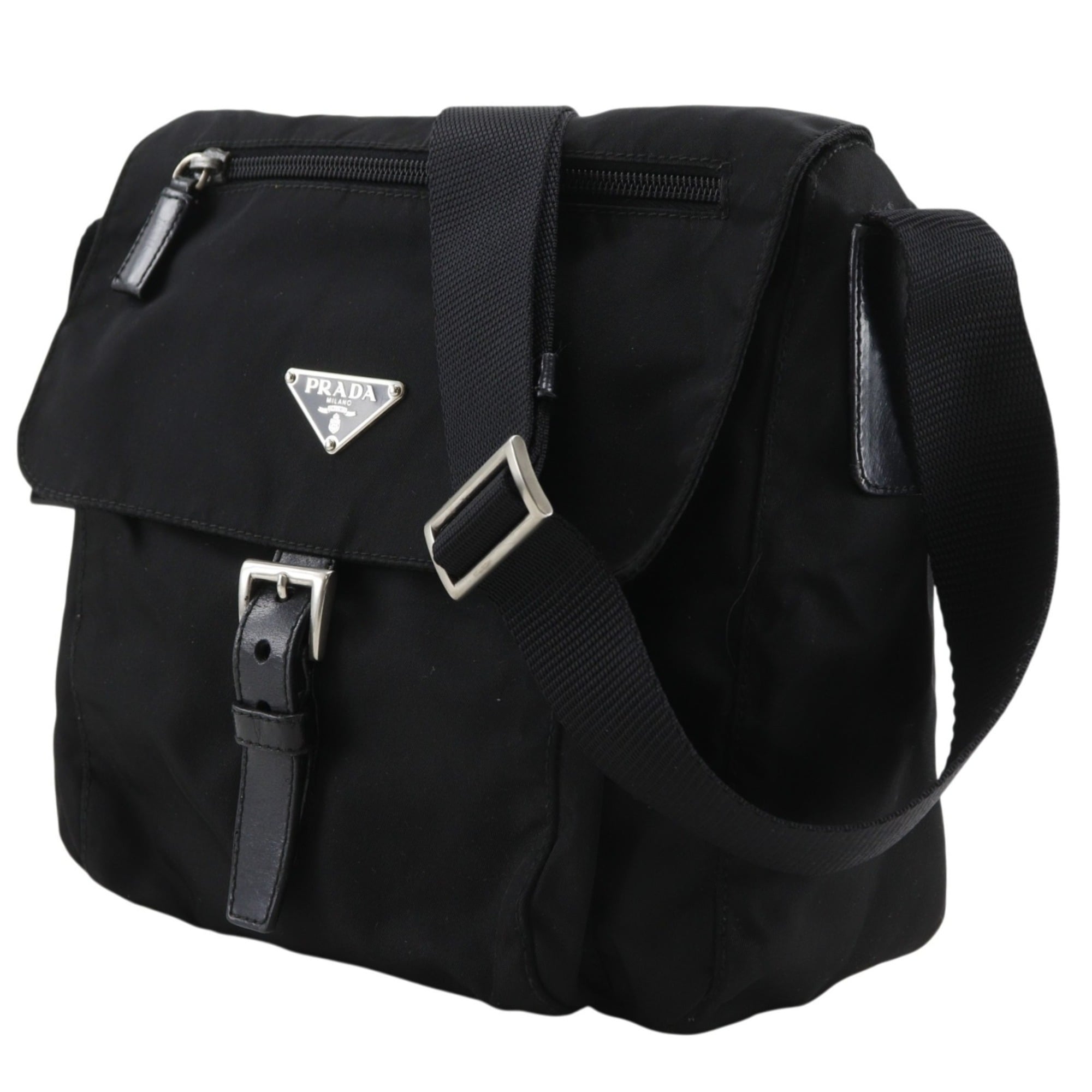 Prada Black Nylon Shoulder Bag (Pre-Owned)
