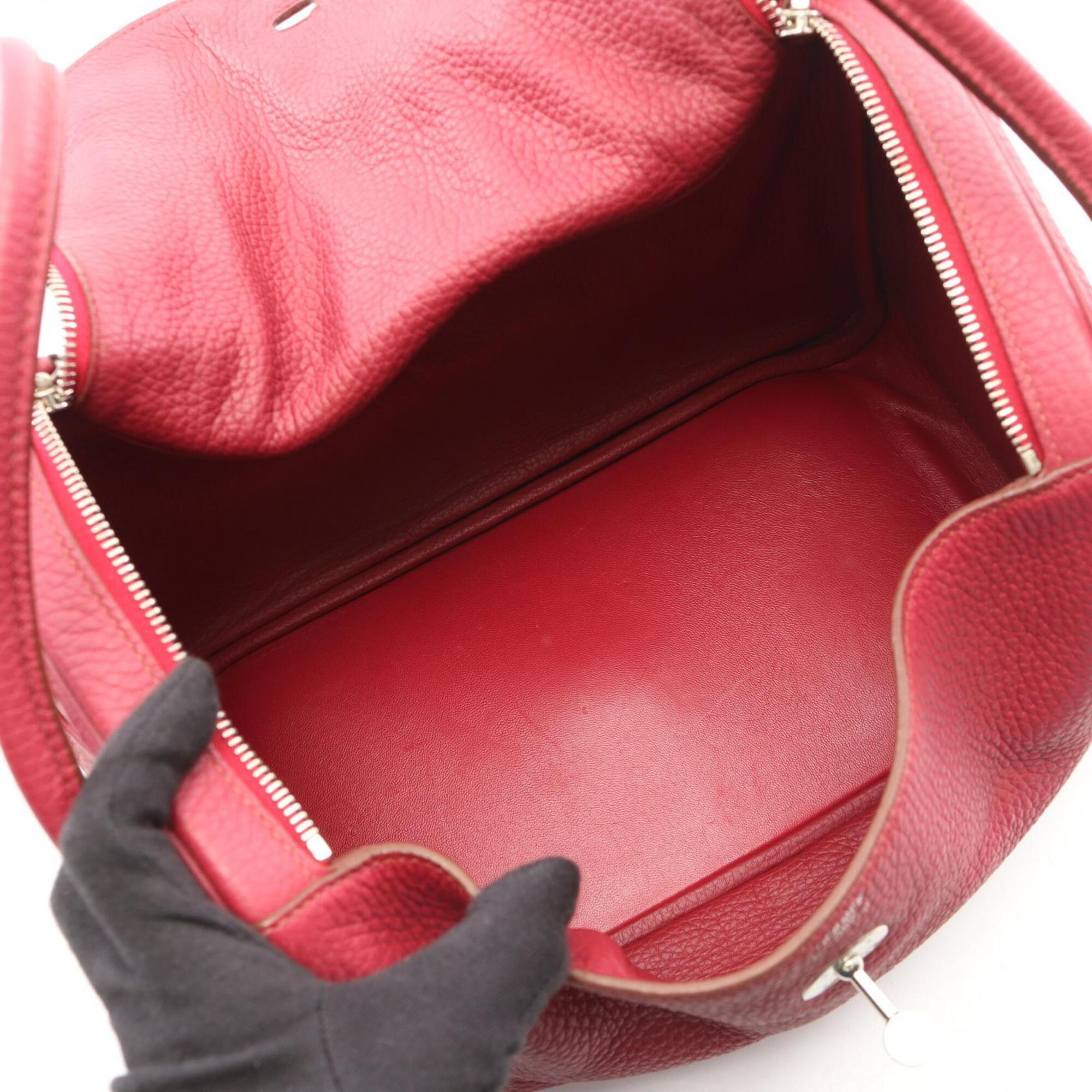 Hermes Bordeaux Tosca Taurillon Clemence Leather Handbag Shoulder Bag (Pre-Owned)