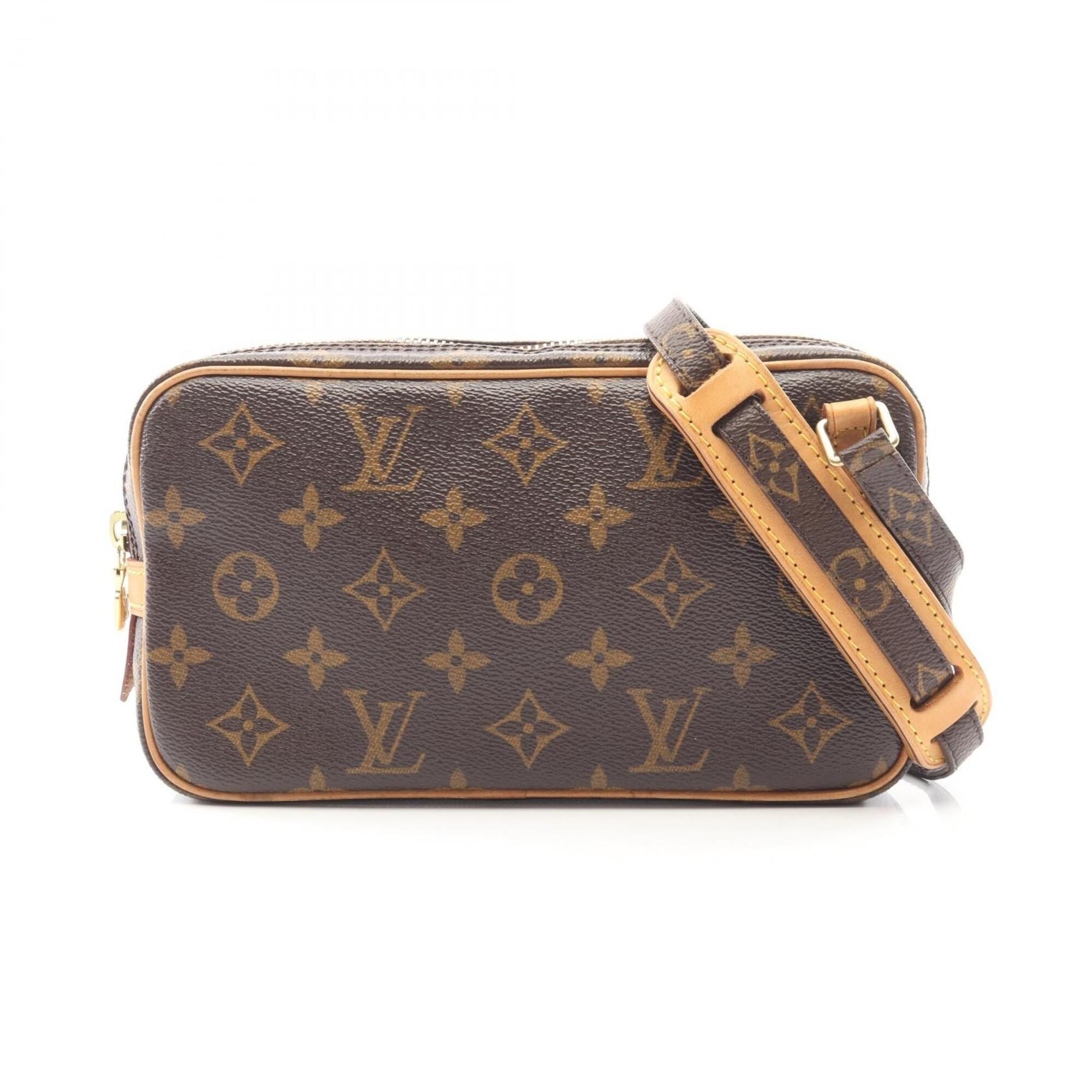 Louis Vuitton Brown Monogram Coated Canvas Leather Shoulder Bag (Pre-Owned)