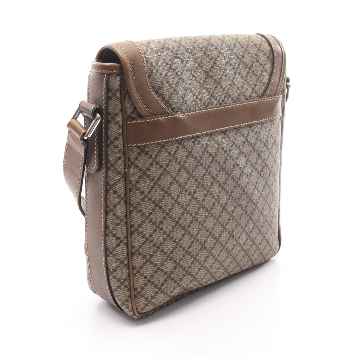 Gucci Beige Brown Coated Canvas Leather Handbag Shoulder Bag (Pre-Owned)