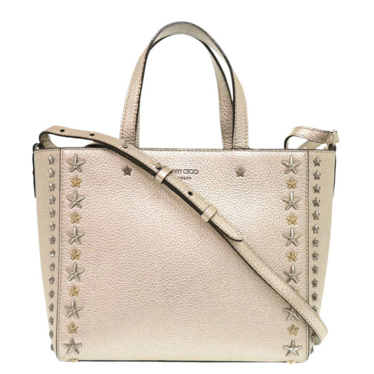 Jimmy Choo Gold Leather Handbag (Pre-Owned)