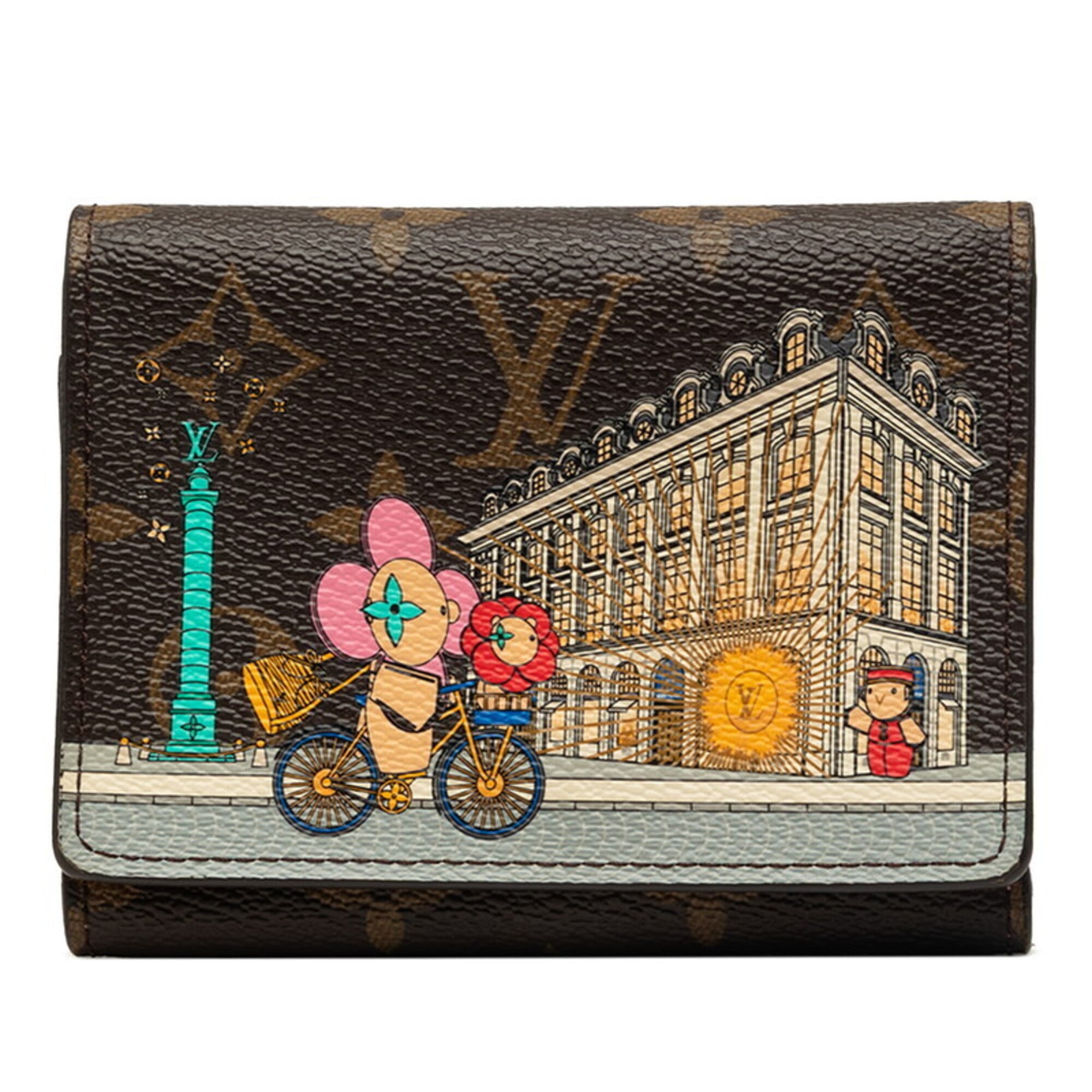 Louis Vuitton Monogram Brown Pink Pvc Wallet (Tri-Fold) (Pre-Owned)