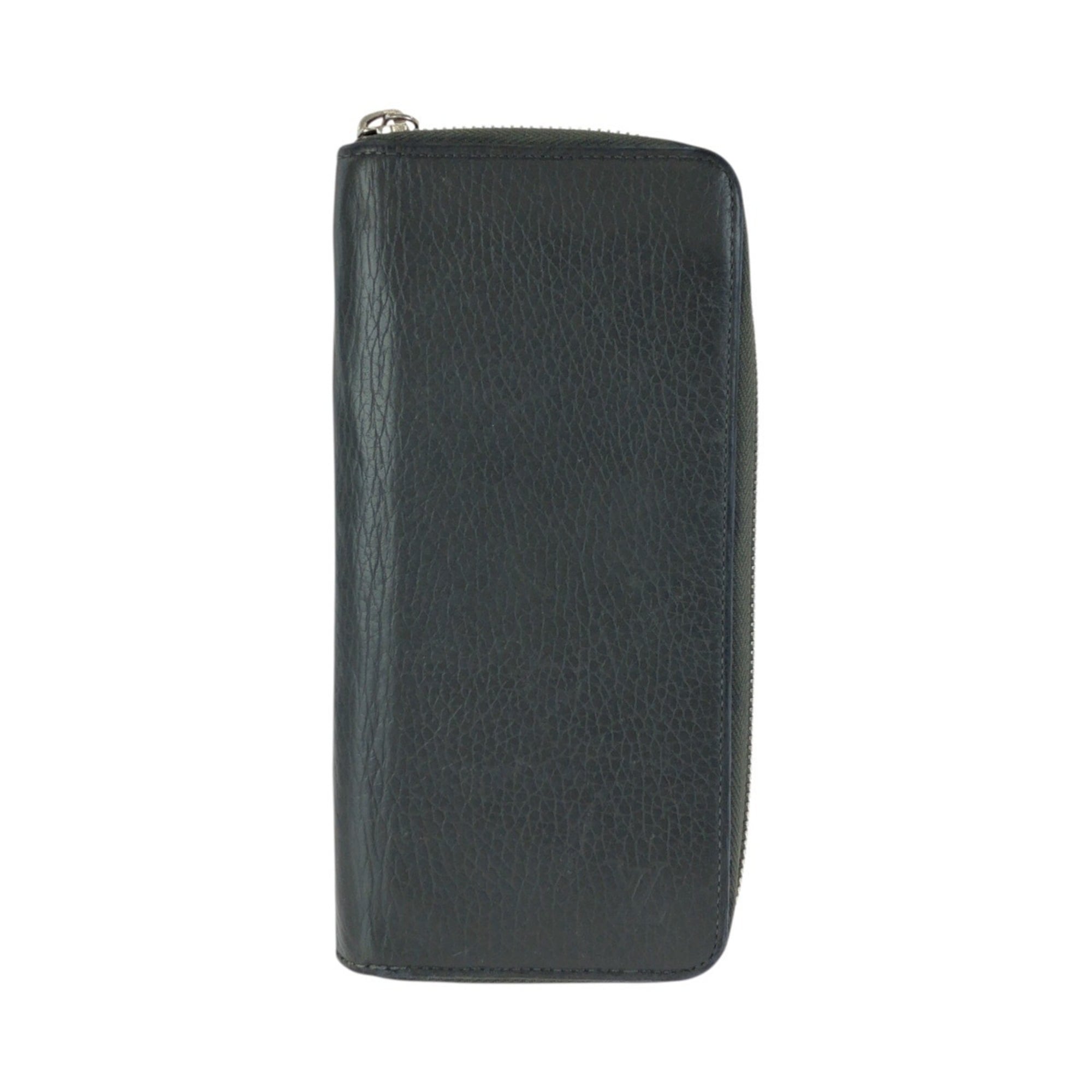 Louis Vuitton Black Leather Long Wallet (Bi-Fold) (Pre-Owned)
