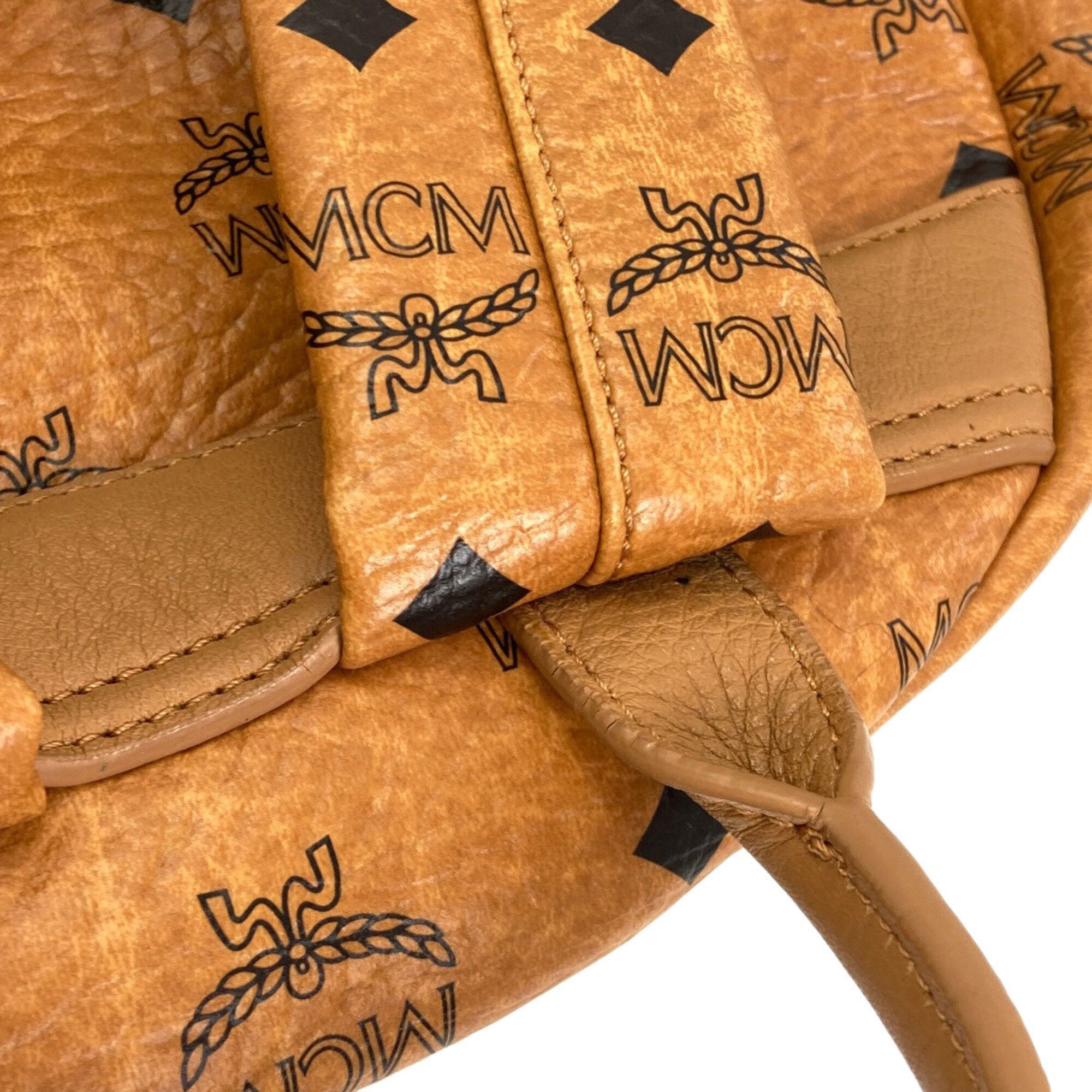 Mcm Brown Pvc Backpack (Pre-Owned)