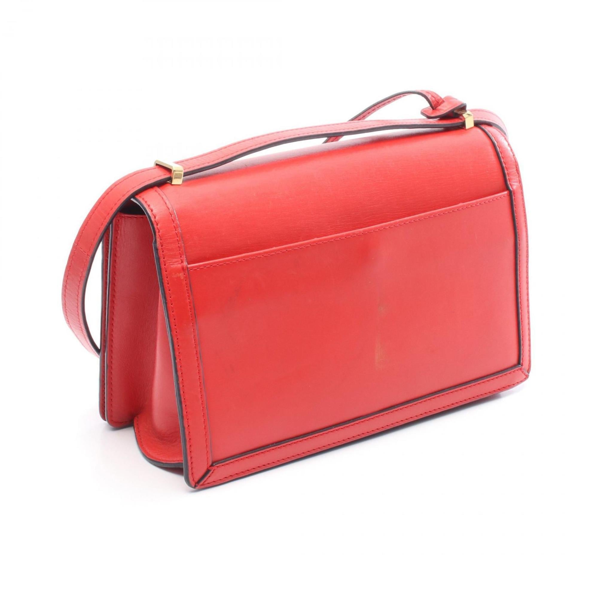 Loewe Red Color Leather Shoulder Bag (Pre-Owned)