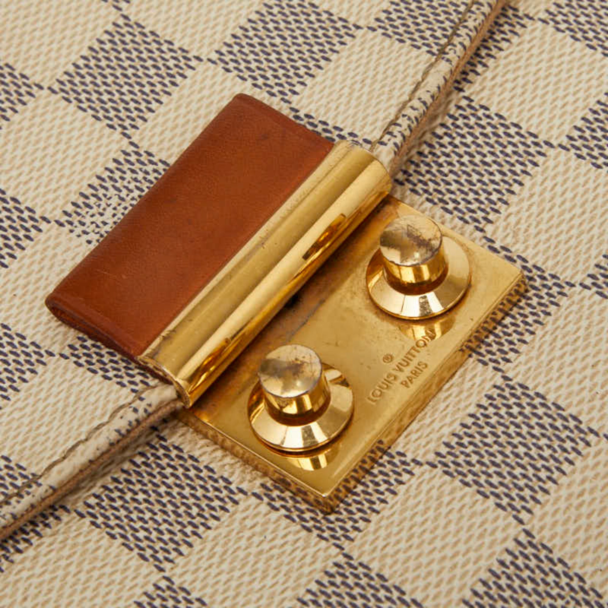 Louis Vuitton White Pvc Leather Handbag Shoulder Bag (Pre-Owned)