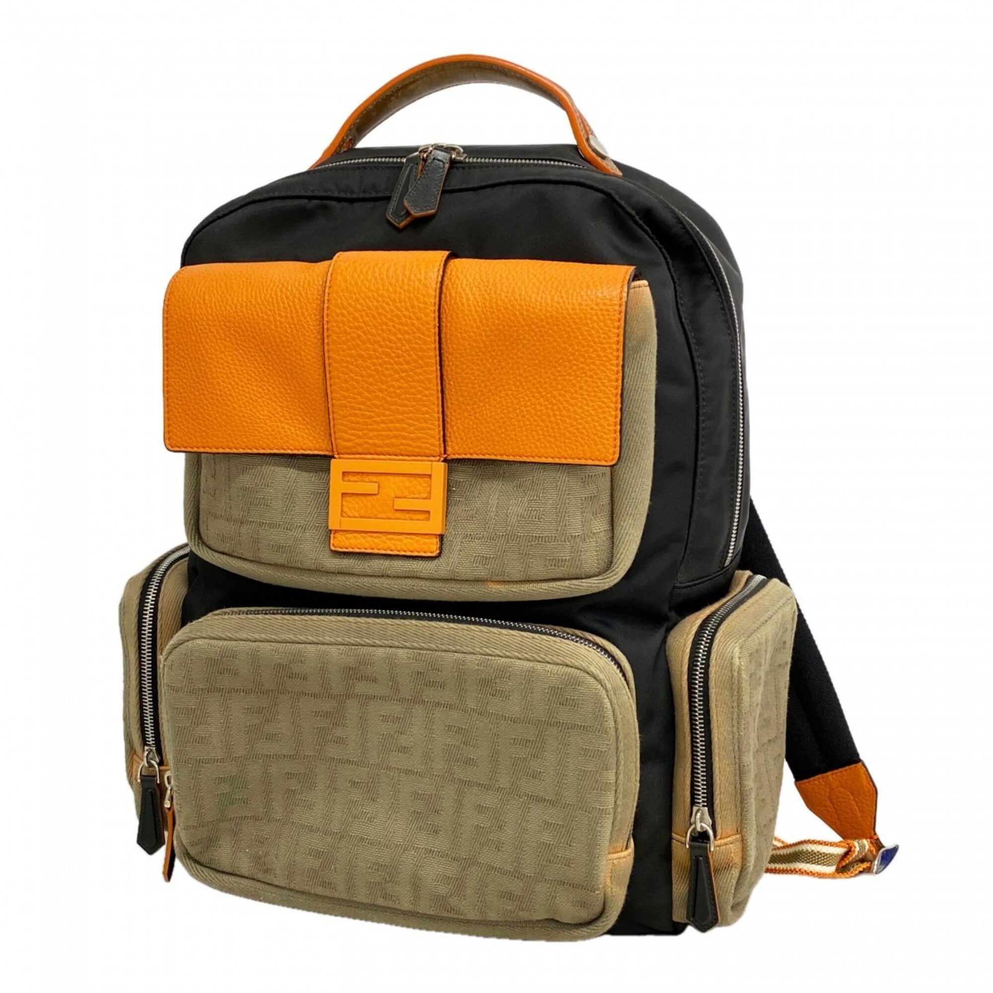 Fendi Multi-Color Canvas Nylon Backpack (Pre-Owned)