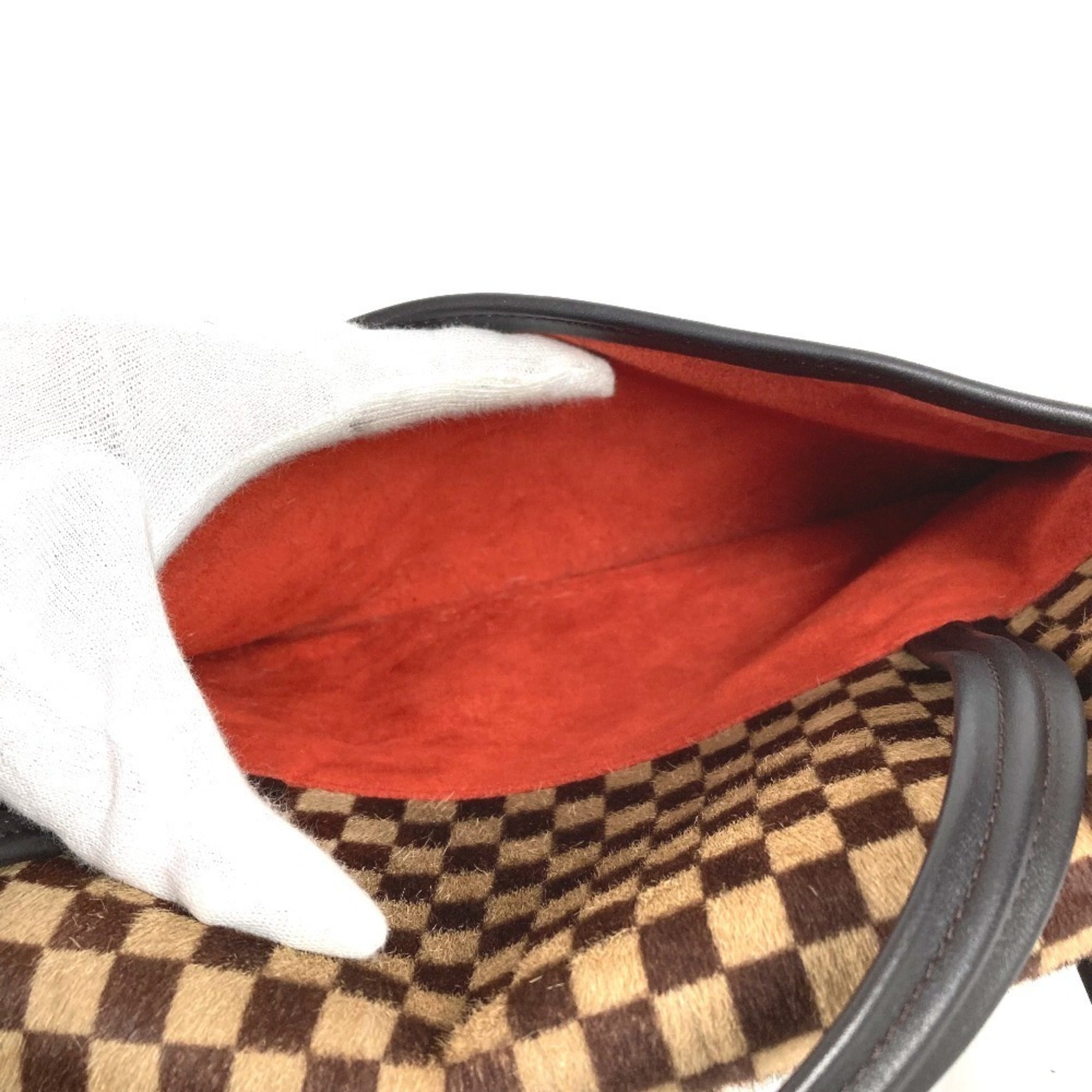 Louis Vuitton Brown Leather Handbag Tote Bag (Pre-Owned)