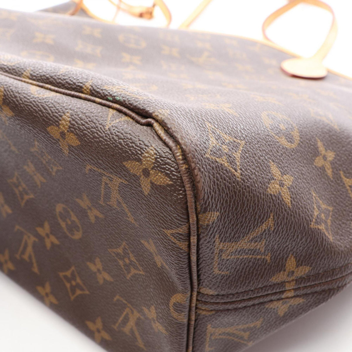 Louis Vuitton Brown Monogram Coated Canvas Leather Handbag Tote Bag (Pre-Owned)