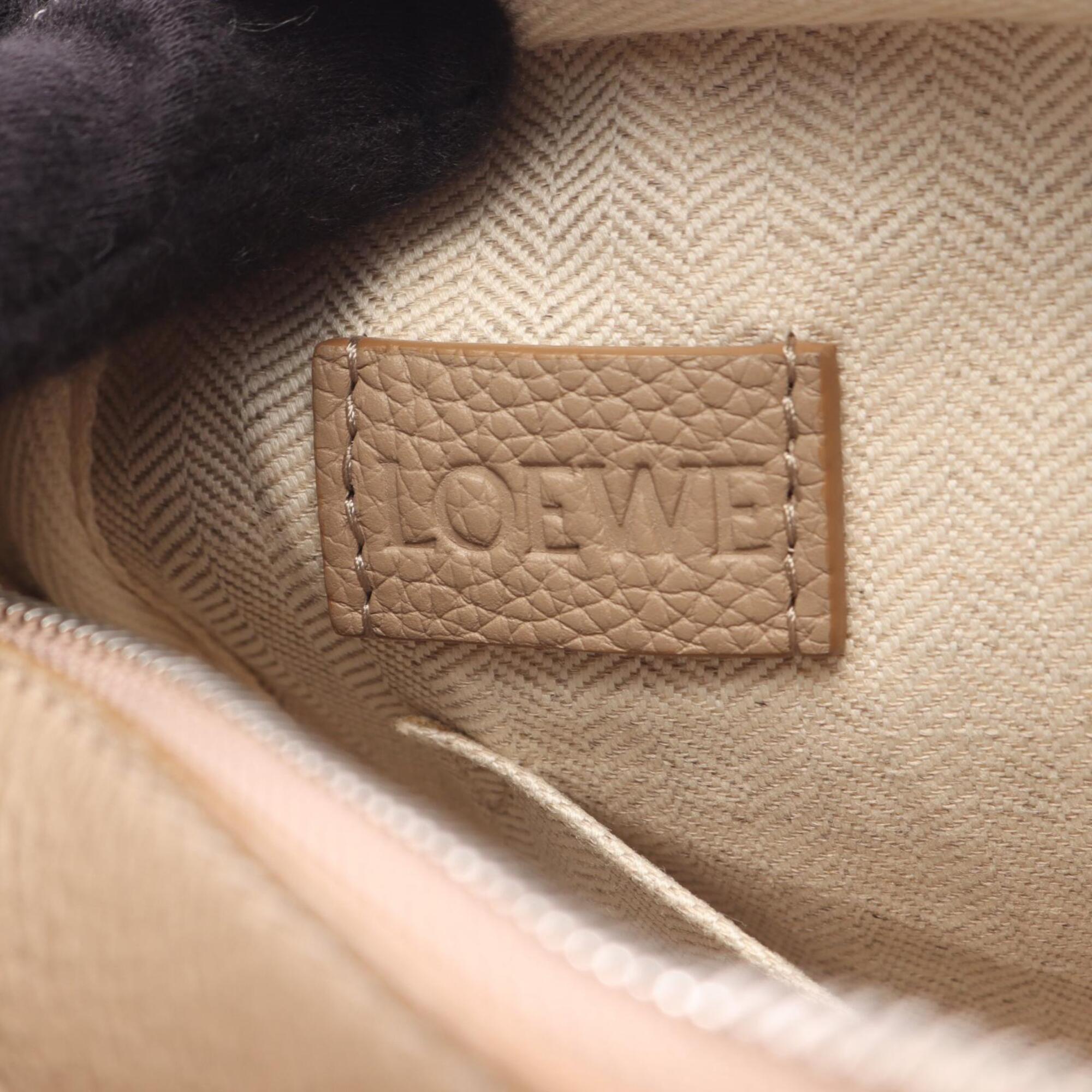 Loewe Beige Leather Handbag Messenger Bag Shoulder Bag (Pre-Owned)