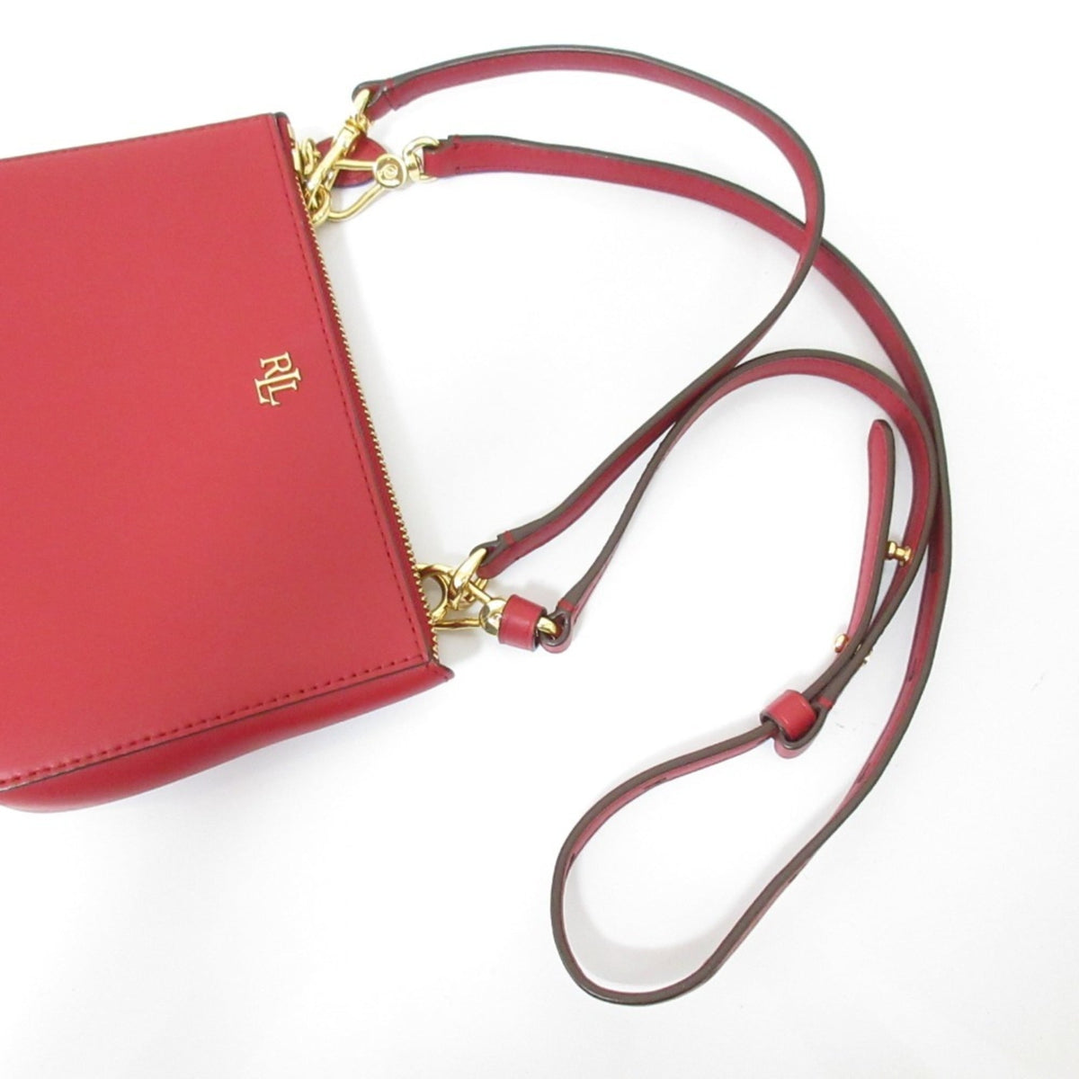 Ralph Lauren Red Color Leather Shoulder Bag (Pre-Owned)