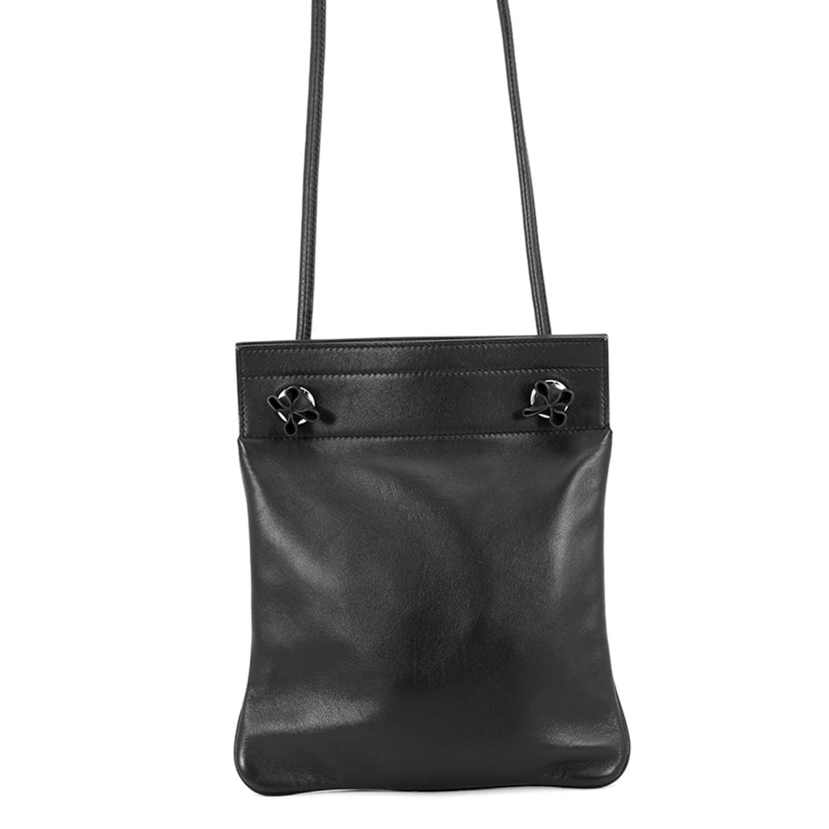 Hermes Black Swift Leather Shoulder Bag (Pre-Owned)