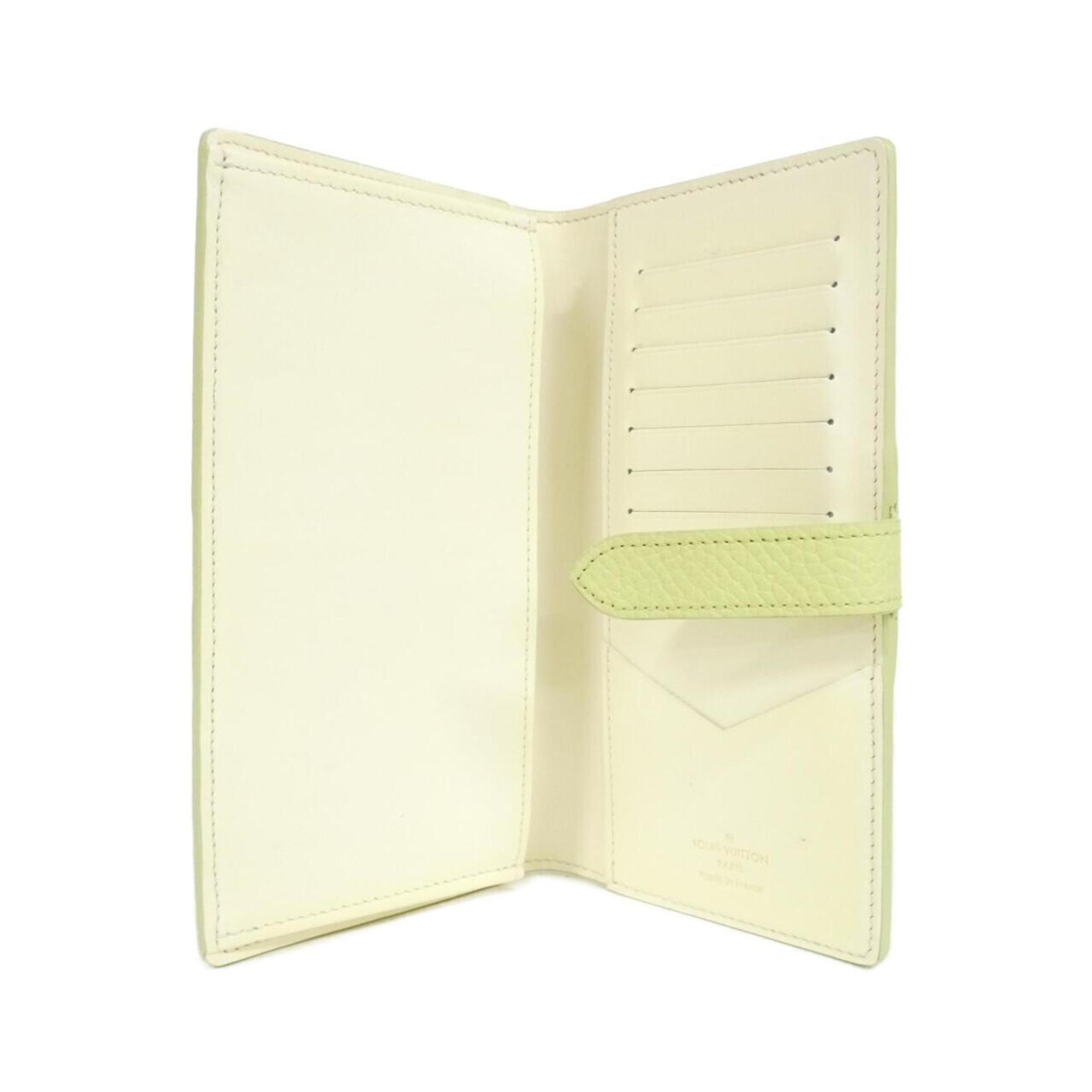Louis Vuitton Green Leather Long Wallet (Bi-Fold) (Pre-Owned)