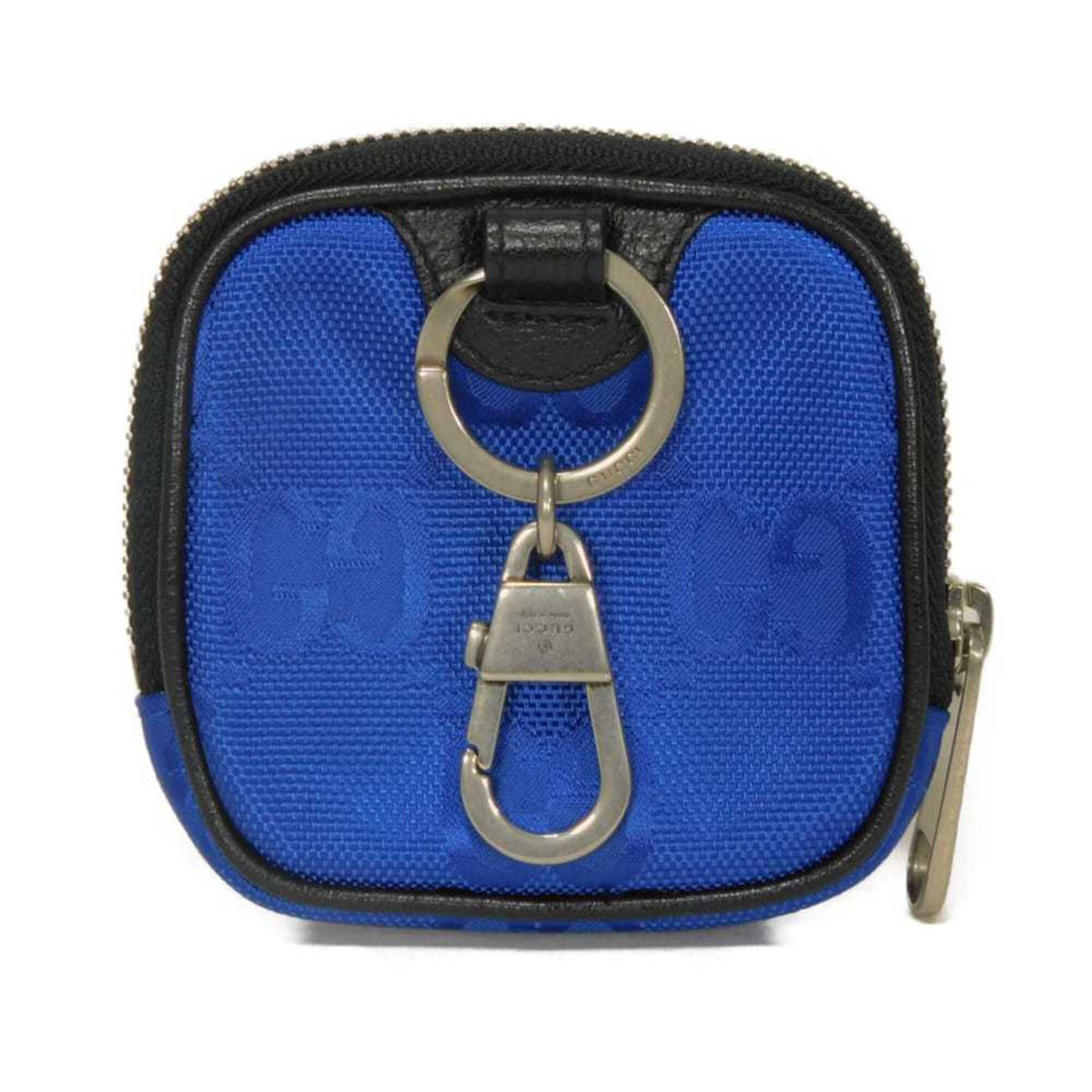 Gucci Blue Nylon Leather Coin Purse/Coin Case (Pre-Owned)