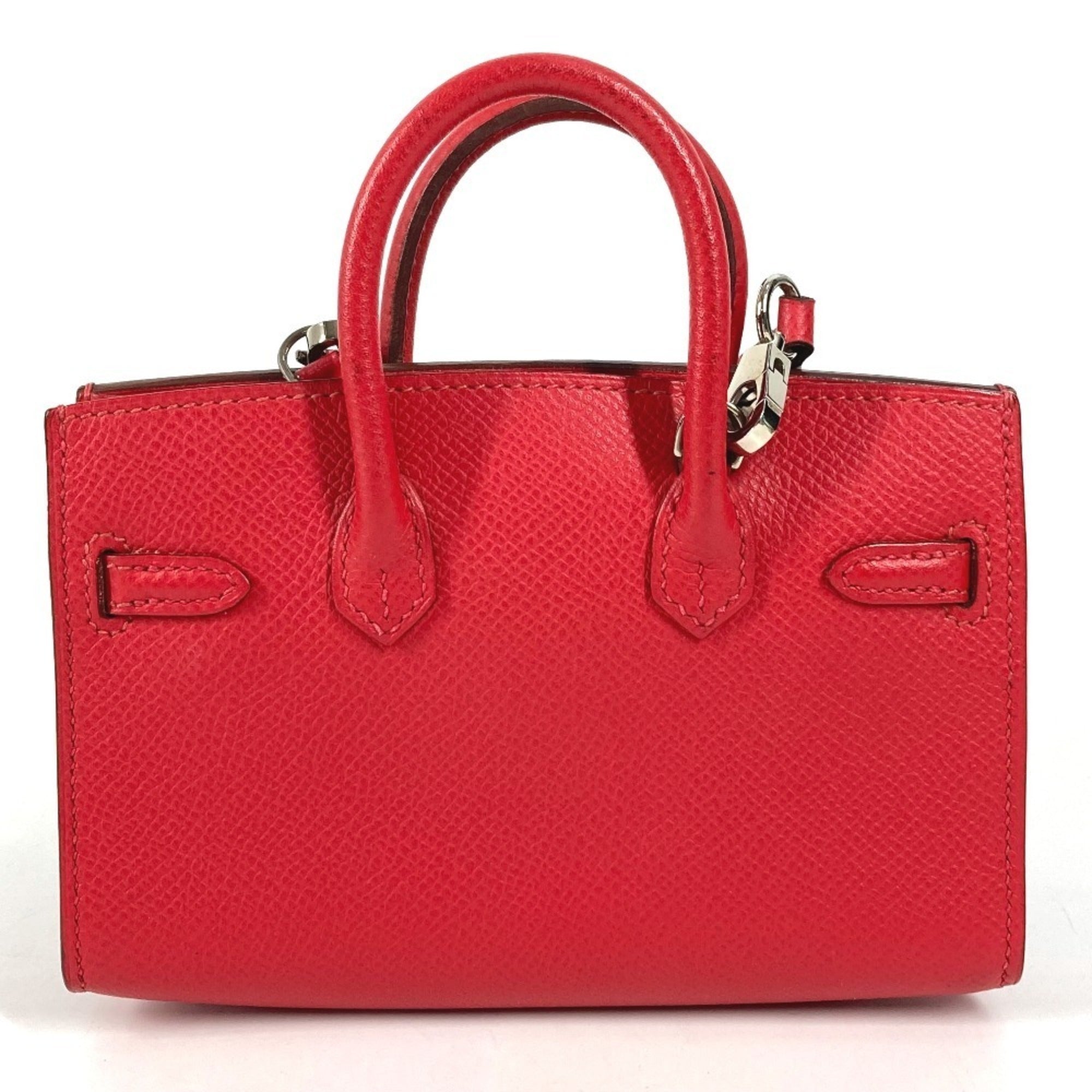 Hermes Red Color Leather Handbag Shoulder Bag (Pre-Owned)