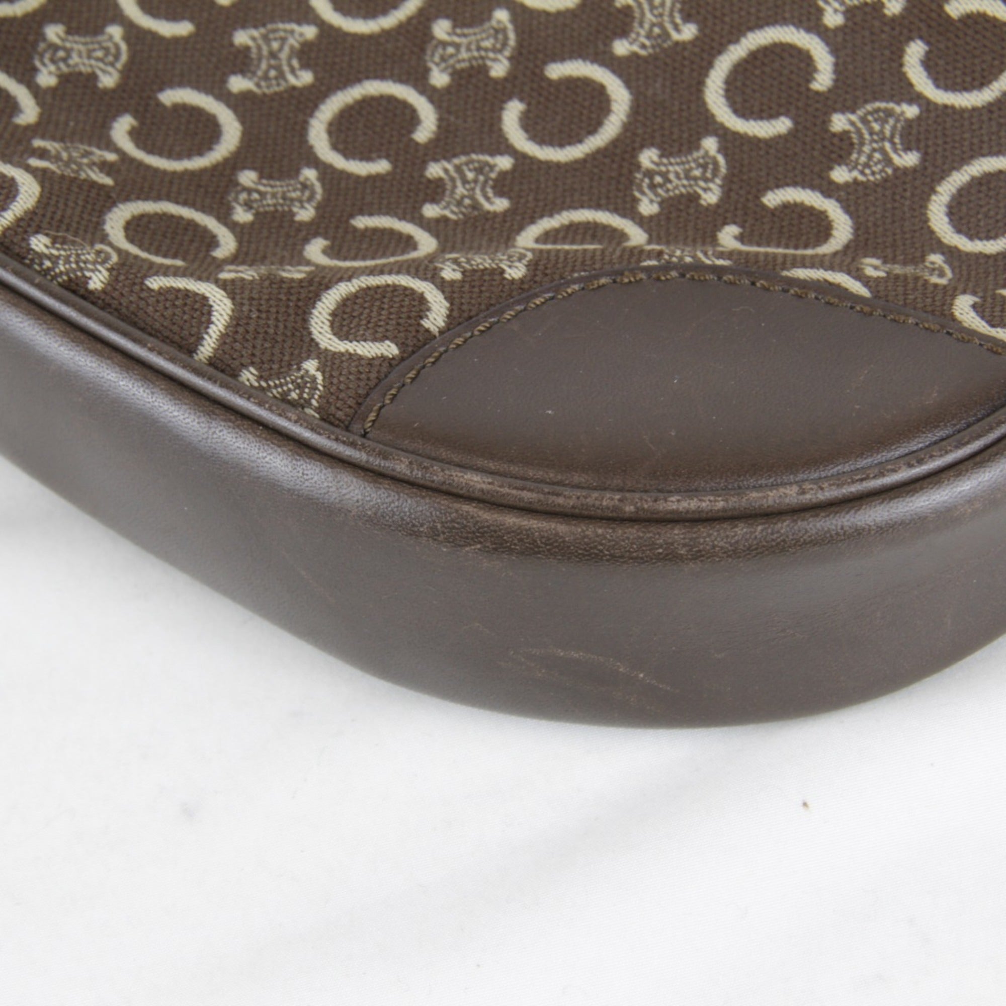 Celine Brown Canvas Shoulder Bag (Pre-Owned)