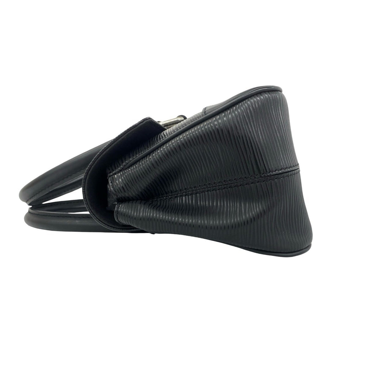 Louis Vuitton Black Leather Boston Bag Handbag (Pre-Owned)
